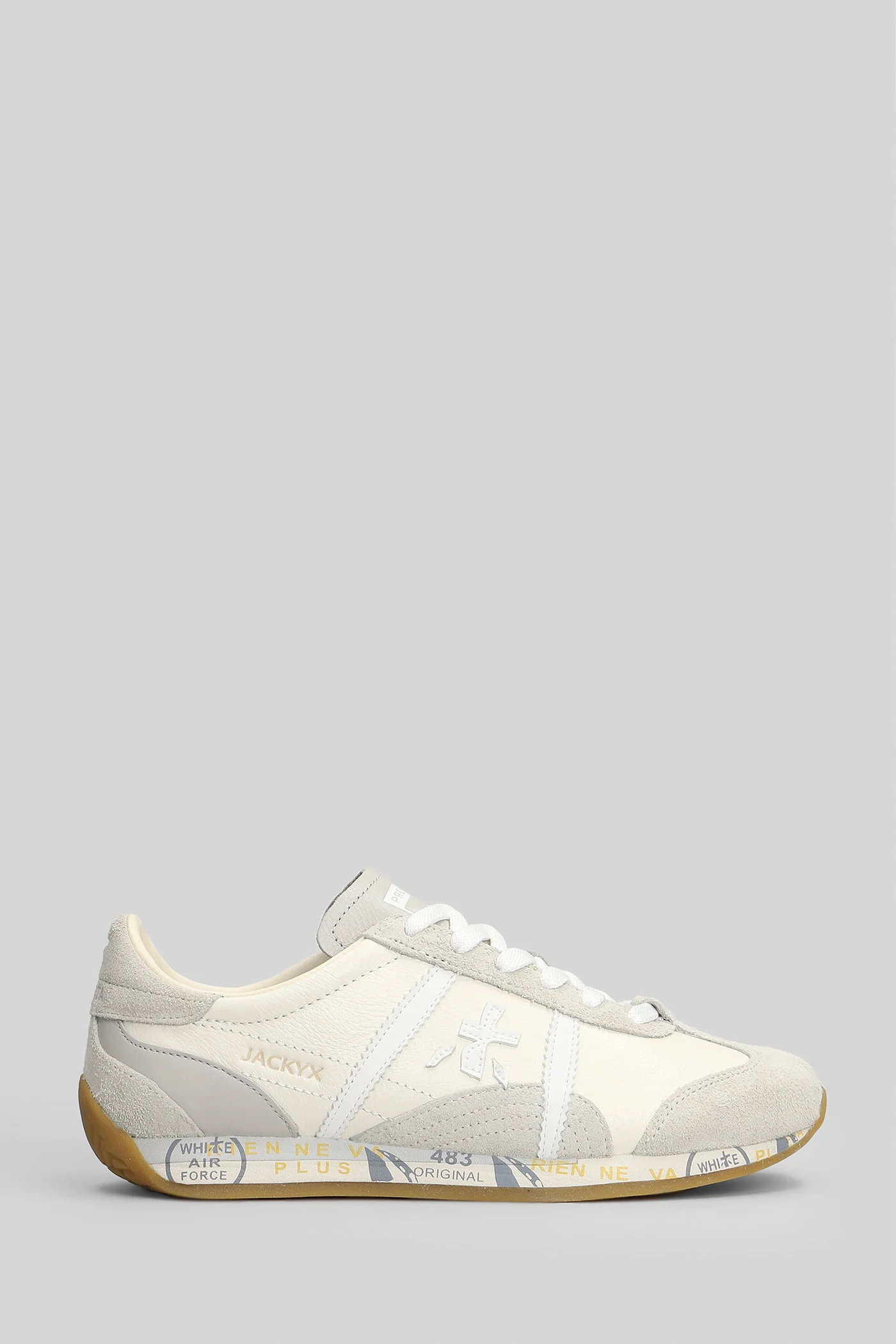 Jackyx Sneakers in white suede and leather