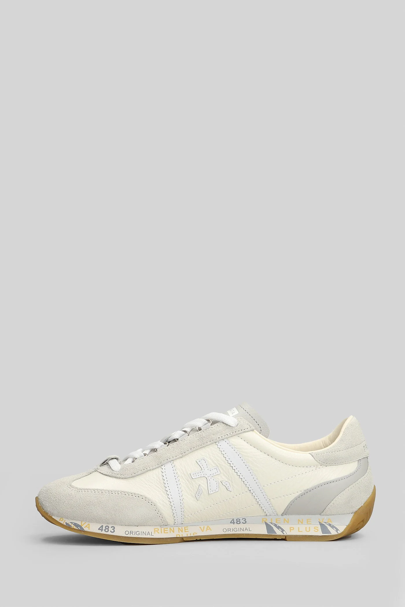Jackyx Sneakers in white suede and leather - Image 3