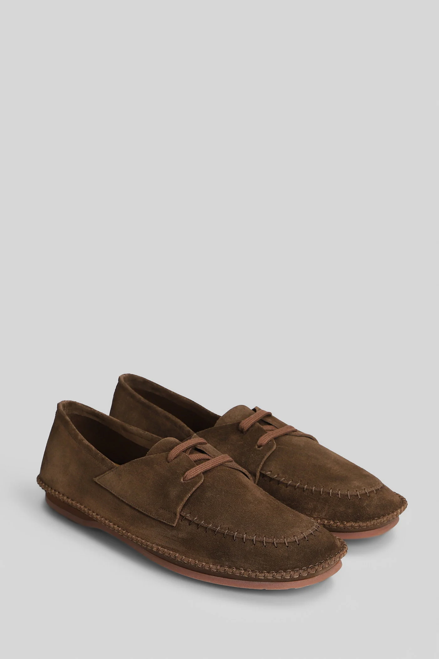 Lace up shoes in brown suede - Image 2