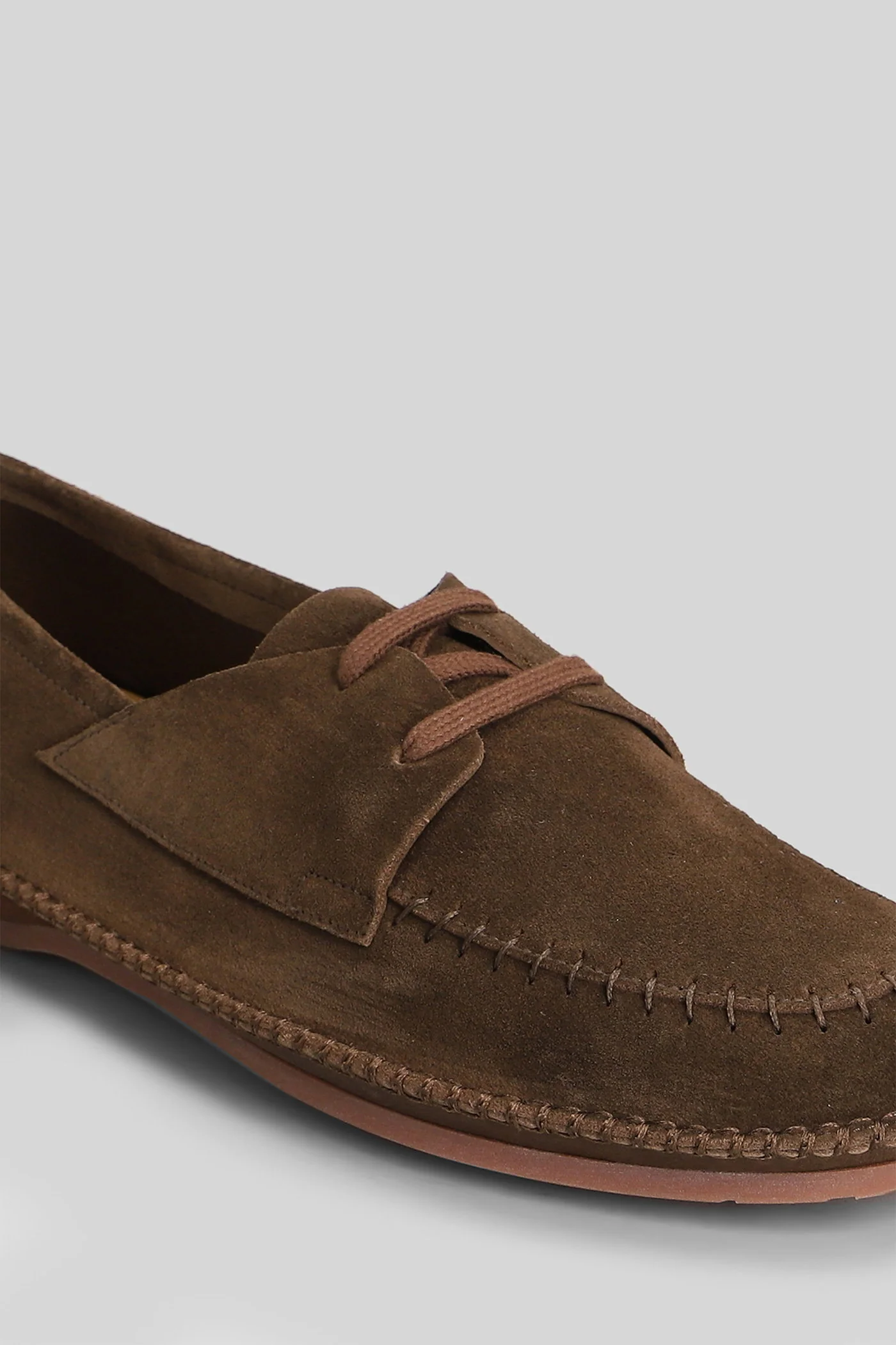 Lace up shoes in brown suede - Image 5