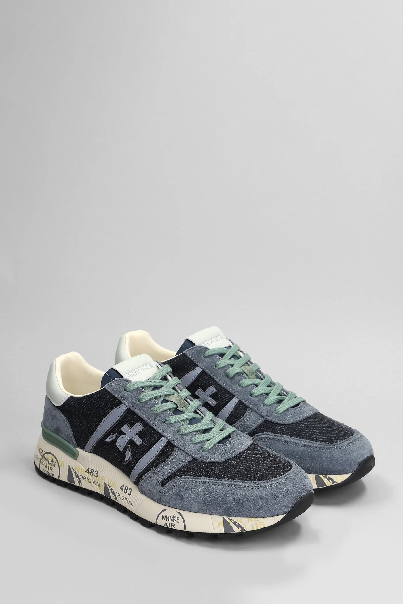 Lander Sneakers in blue Suede and fabric - Image 2