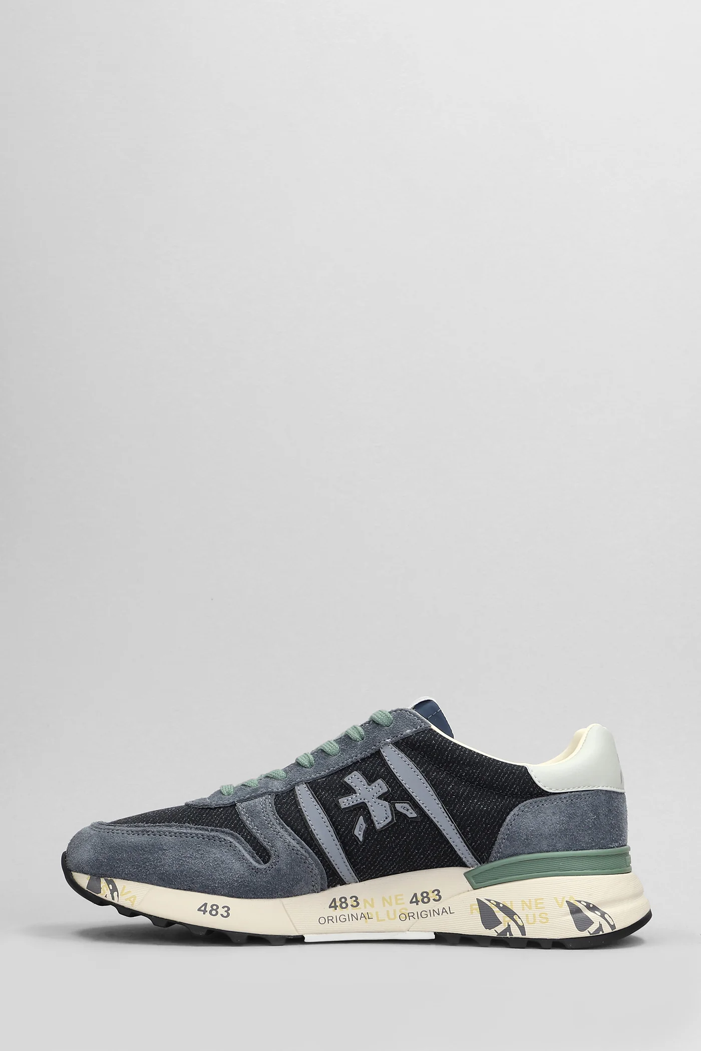 Lander Sneakers in blue Suede and fabric - Image 3