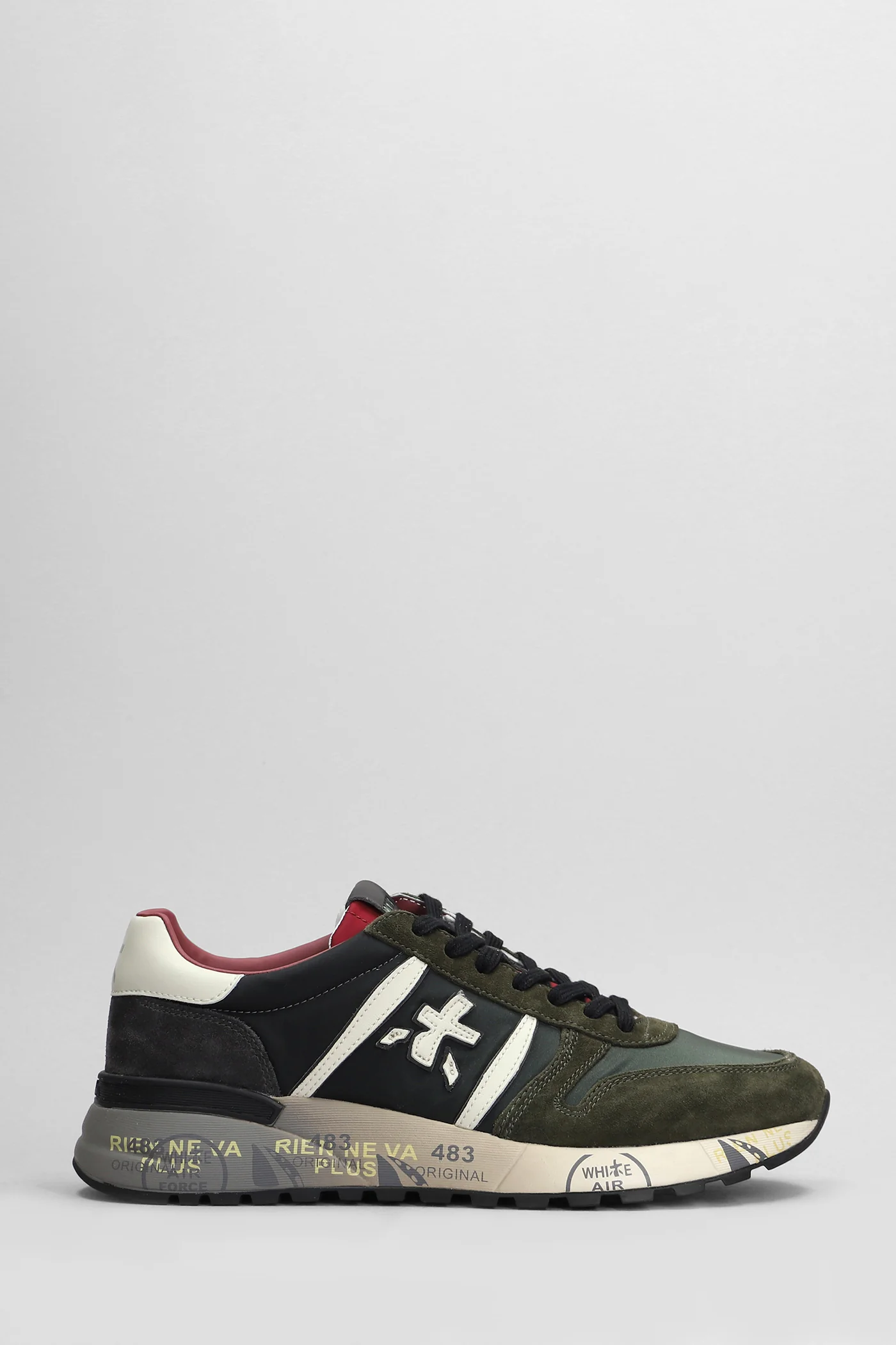 Lander Sneakers in green Suede and fabric