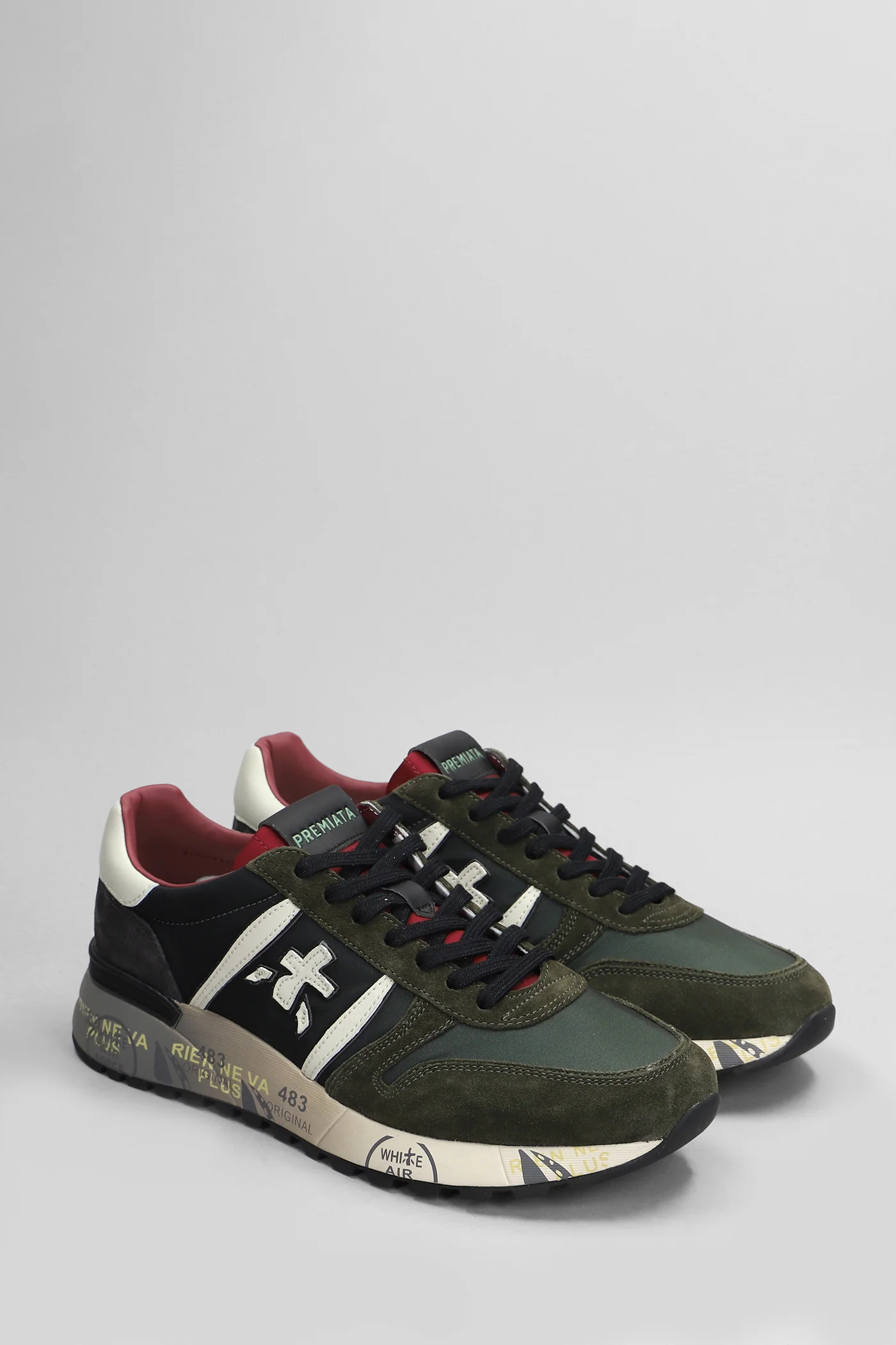 Lander Sneakers in green Suede and fabric - Image 2