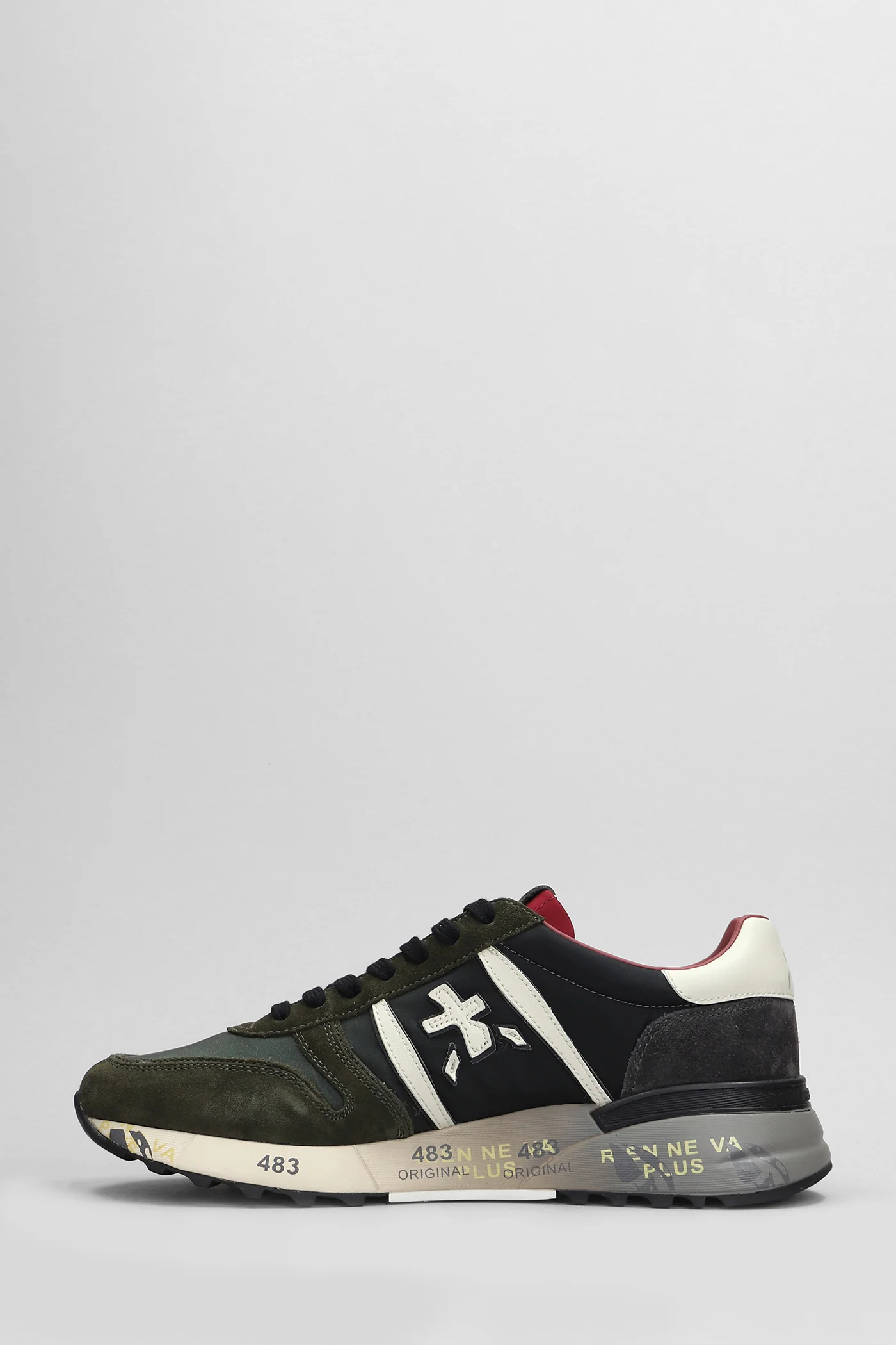 Lander Sneakers in green Suede and fabric - Image 3