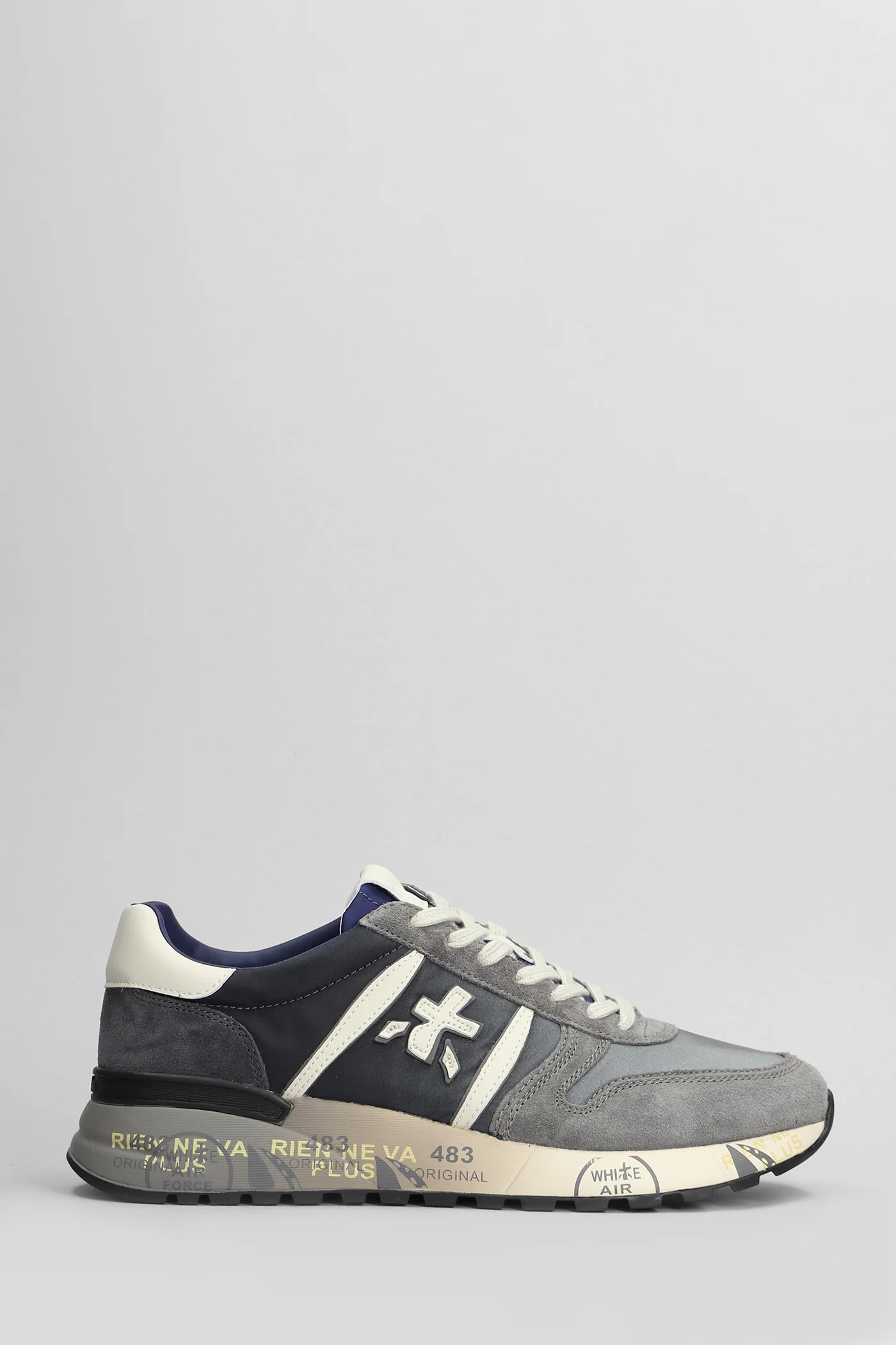 Lander Sneakers in grey Suede and fabric