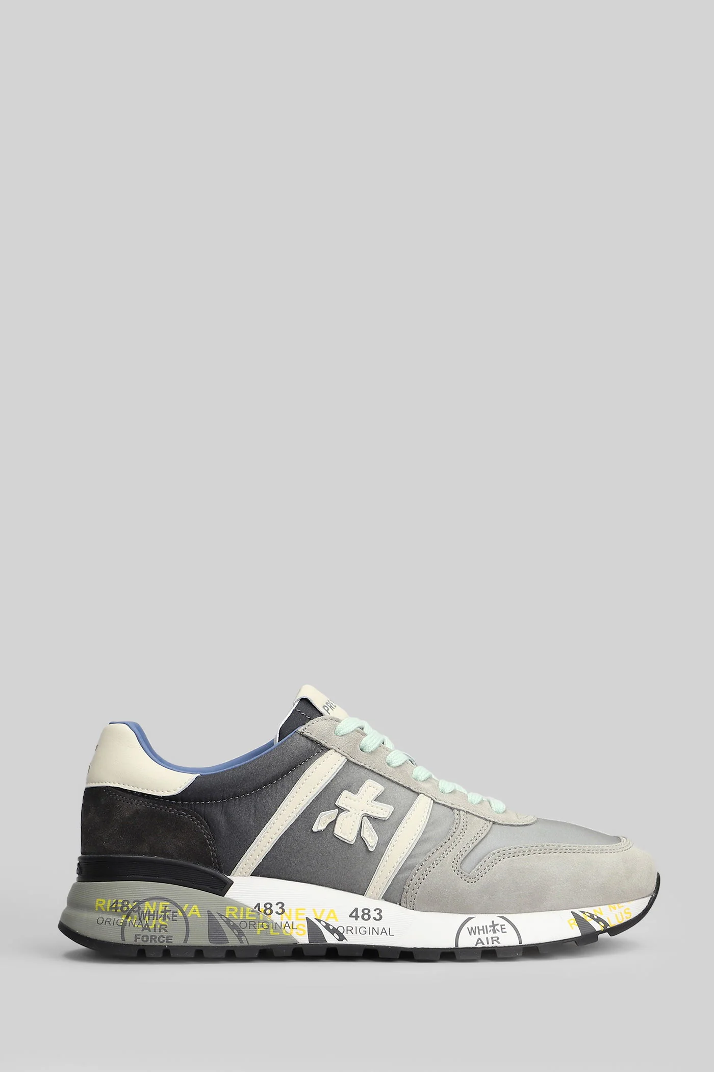 Lander Sneakers in grey Suede and fabric