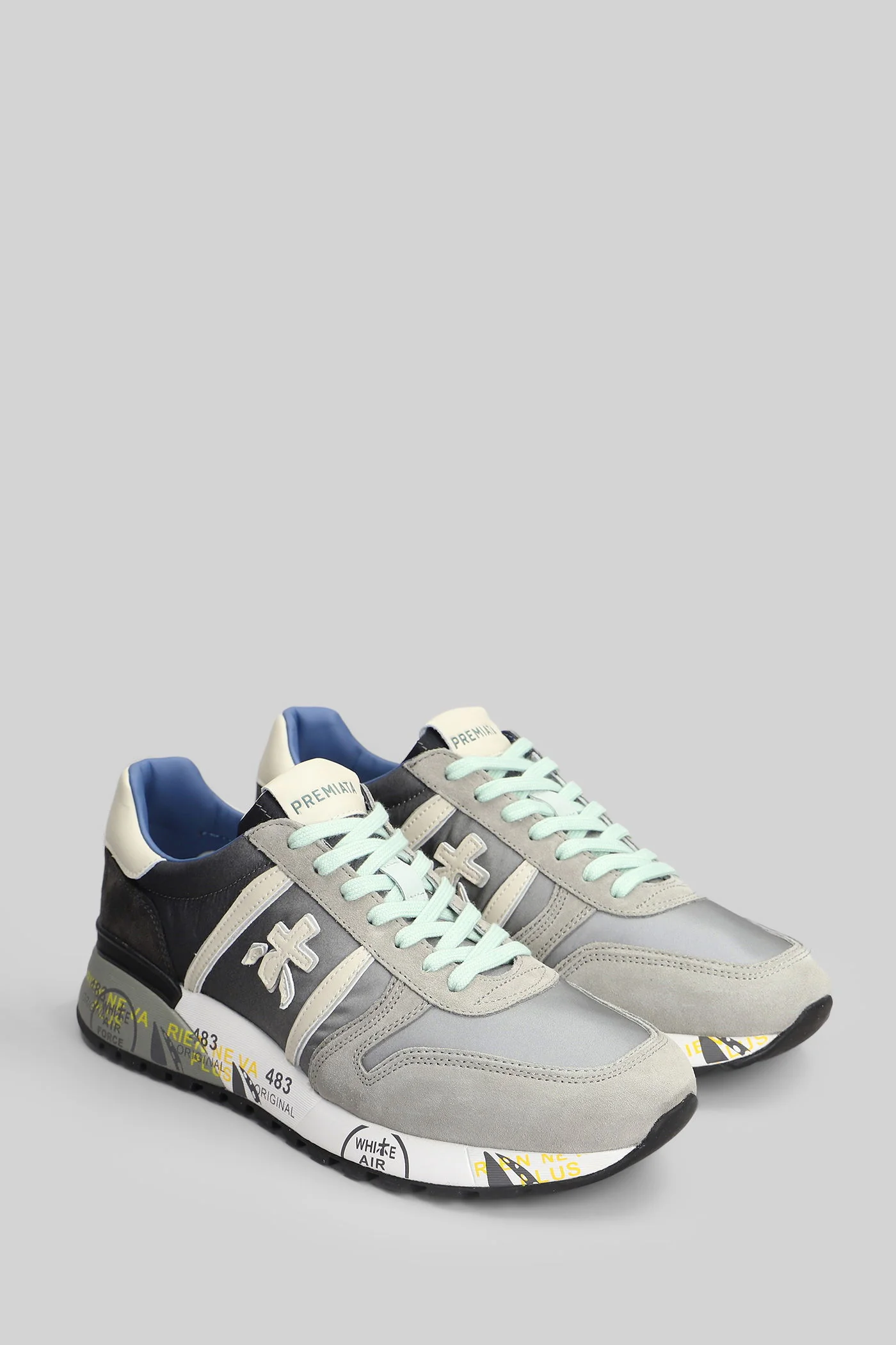Lander Sneakers in grey Suede and fabric - Image 2