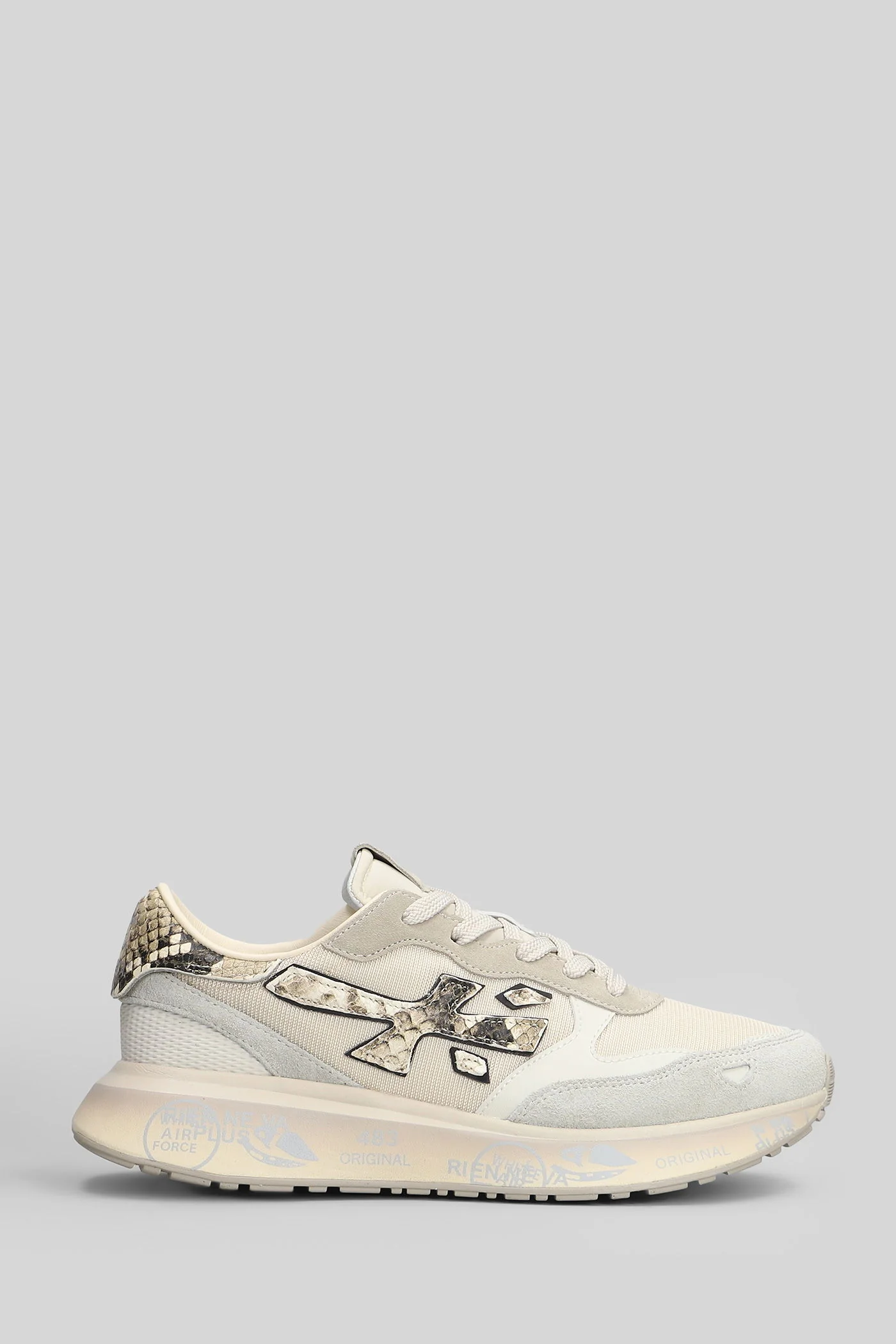 Lauryn Sneakers in beige Suede and fabric
