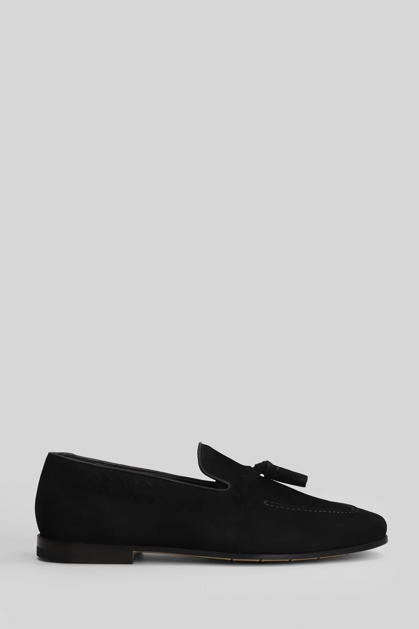 Loafers in black suede