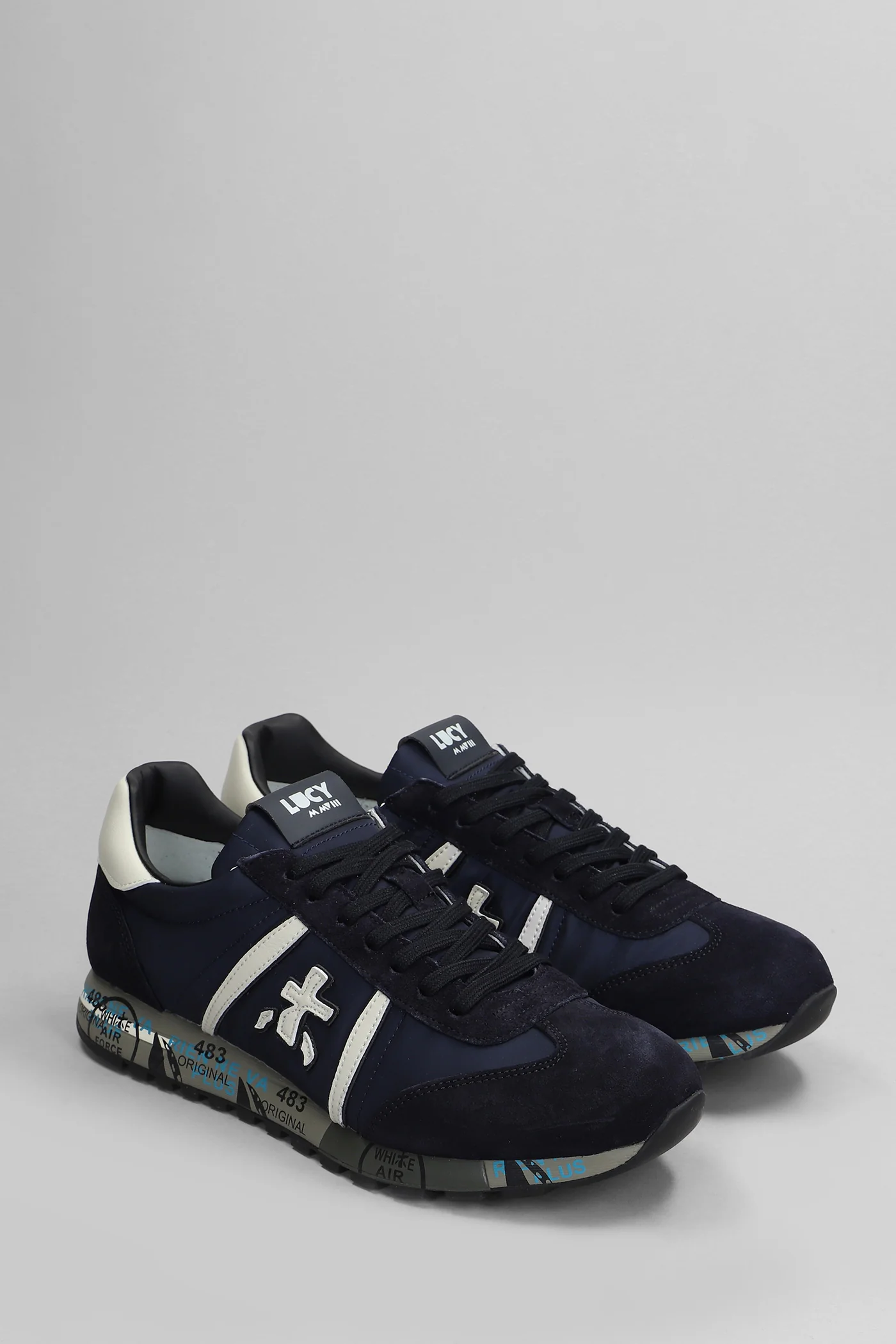 Lucy Sneakers in blue Suede and fabric - Image 2