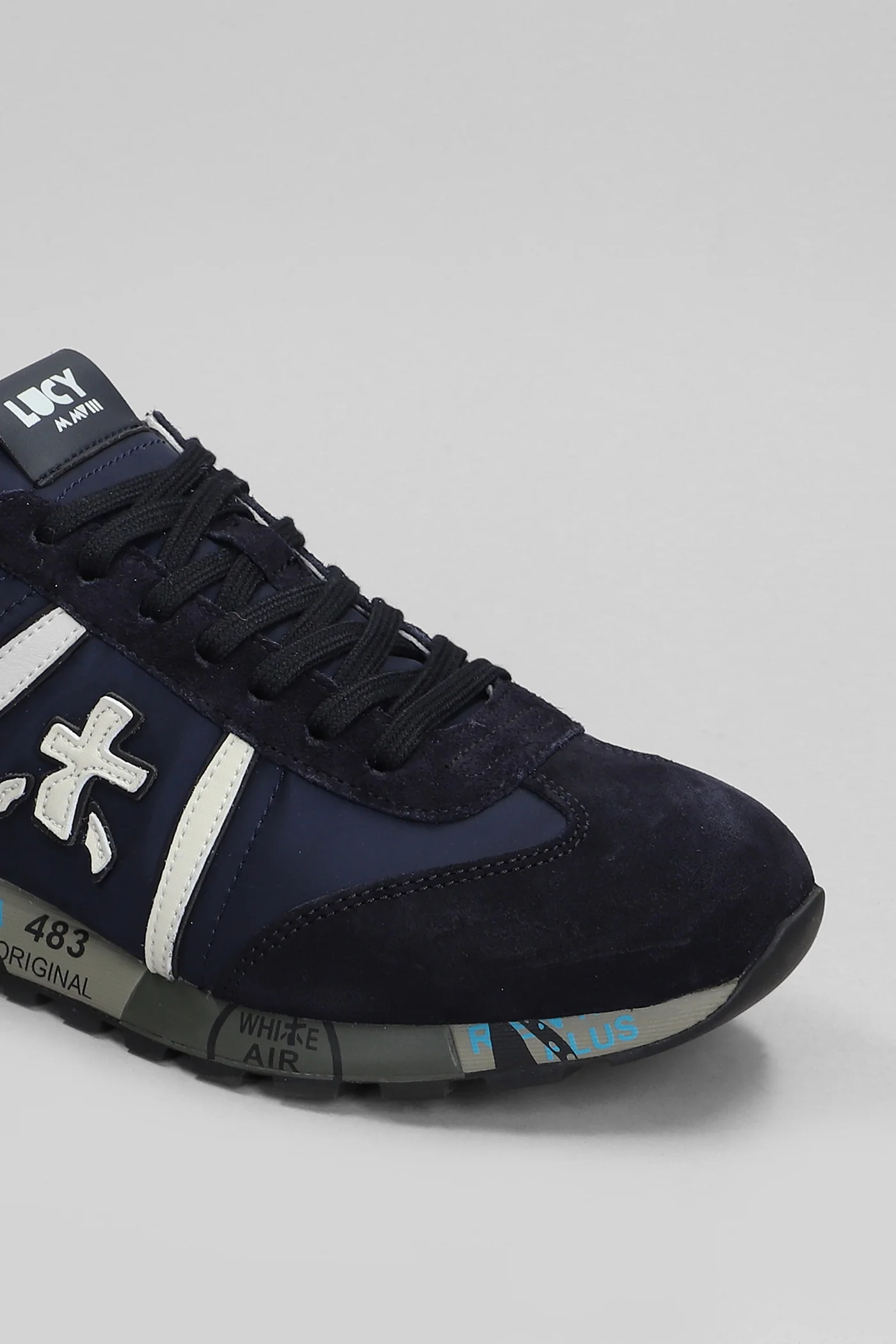 Lucy Sneakers in blue Suede and fabric - Image 5