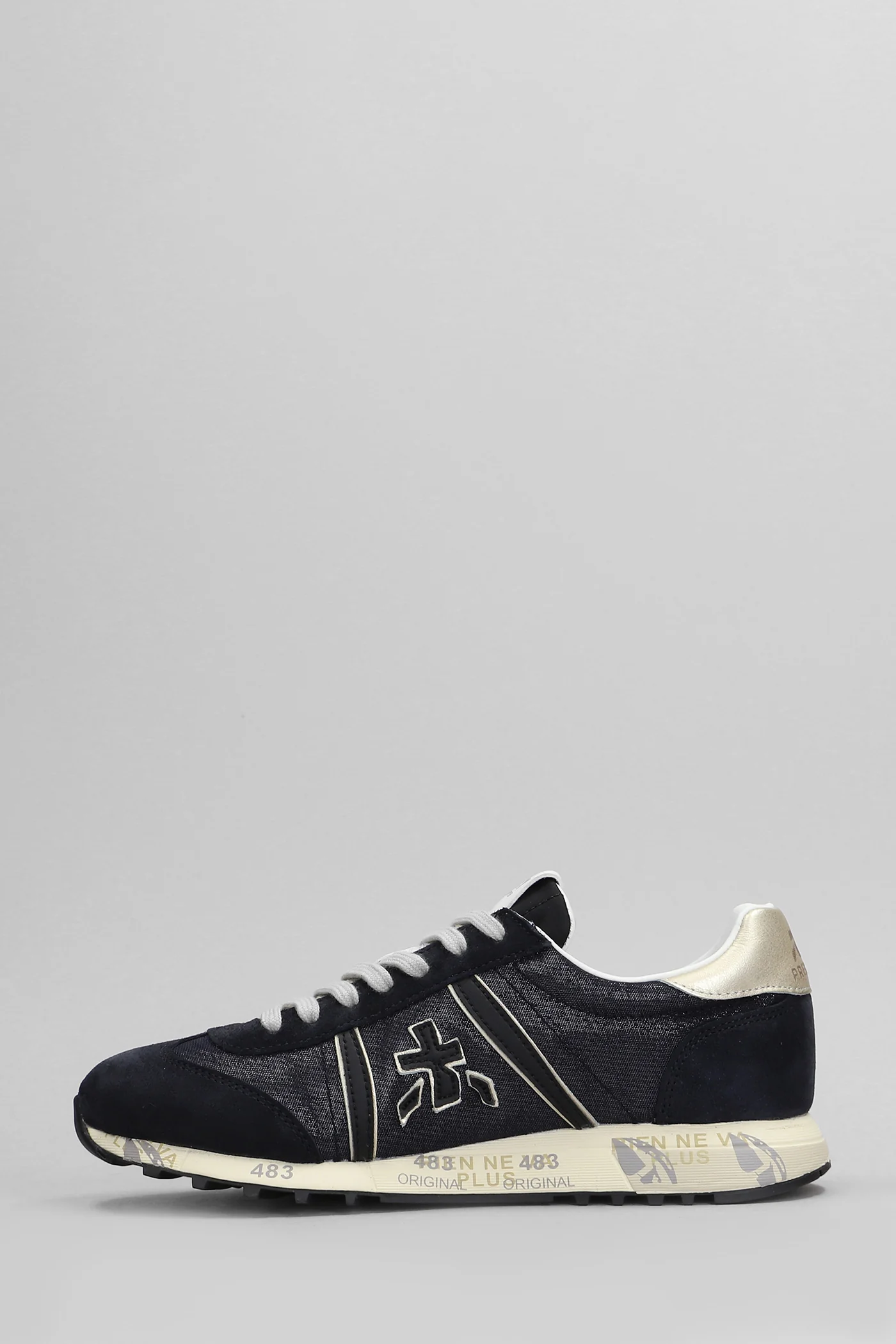 Lucy Sneakers in blue Suede and fabric - Image 3