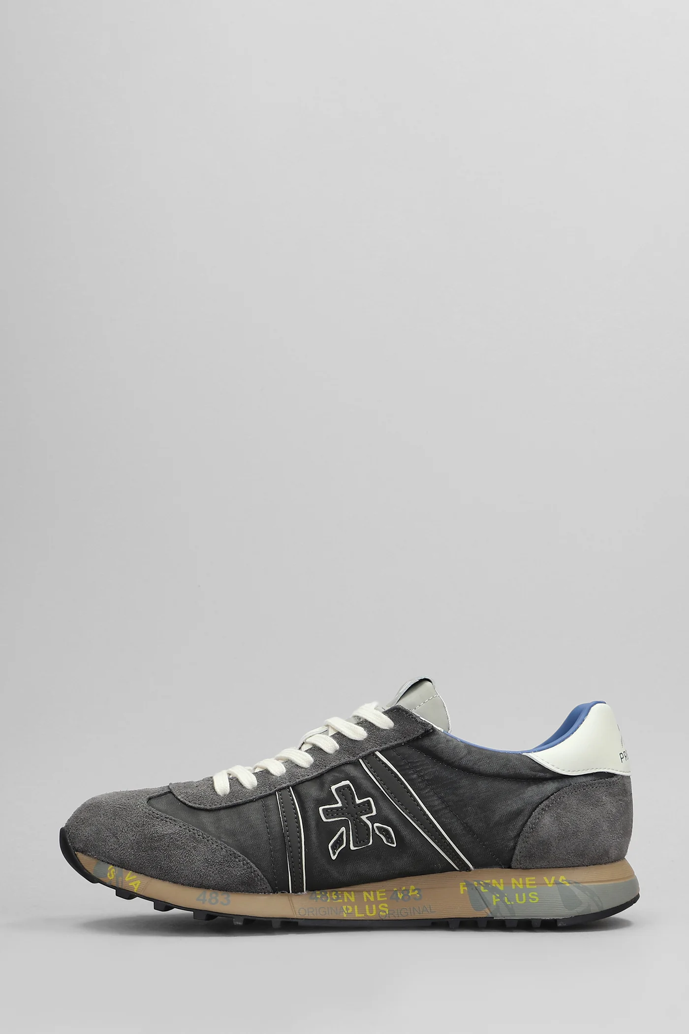 Lucy Sneakers in grey Suede and fabric - Image 3