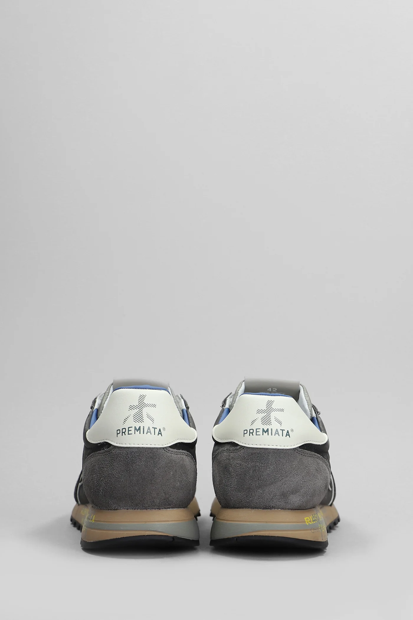 Lucy Sneakers in grey Suede and fabric - Image 4