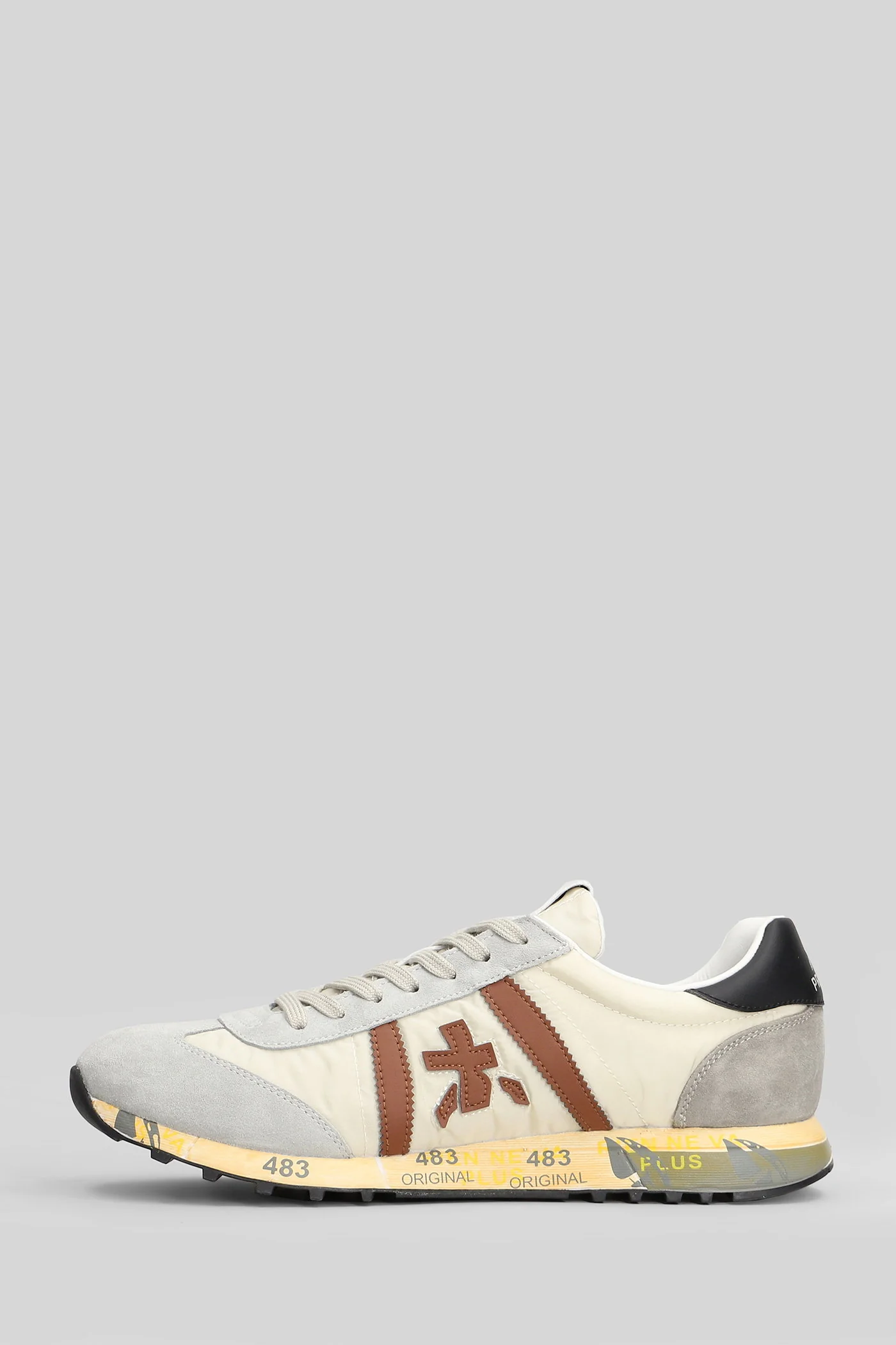 Lucy Sneakers in grey Suede and fabric - Image 3