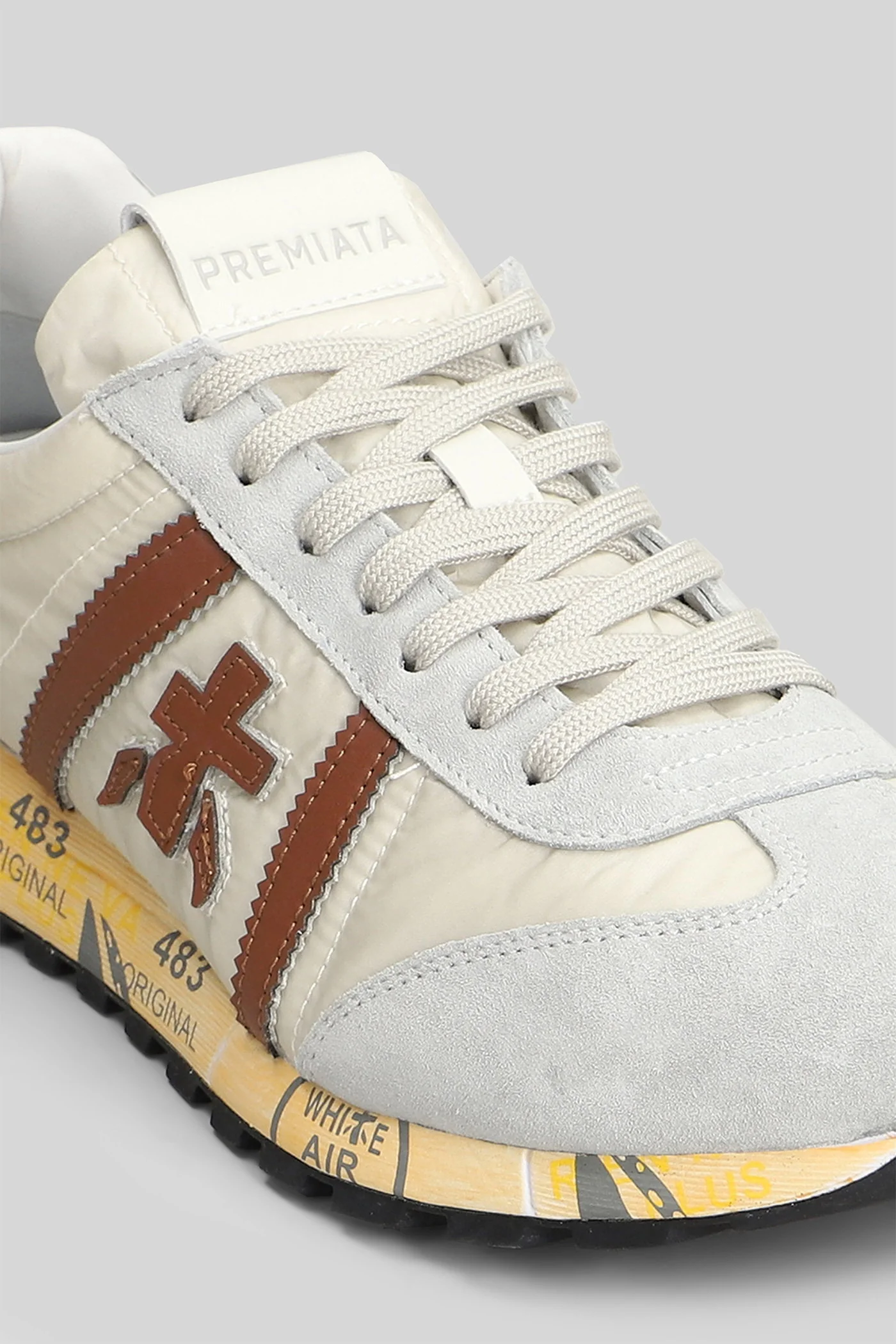 Lucy Sneakers in grey Suede and fabric - Image 5