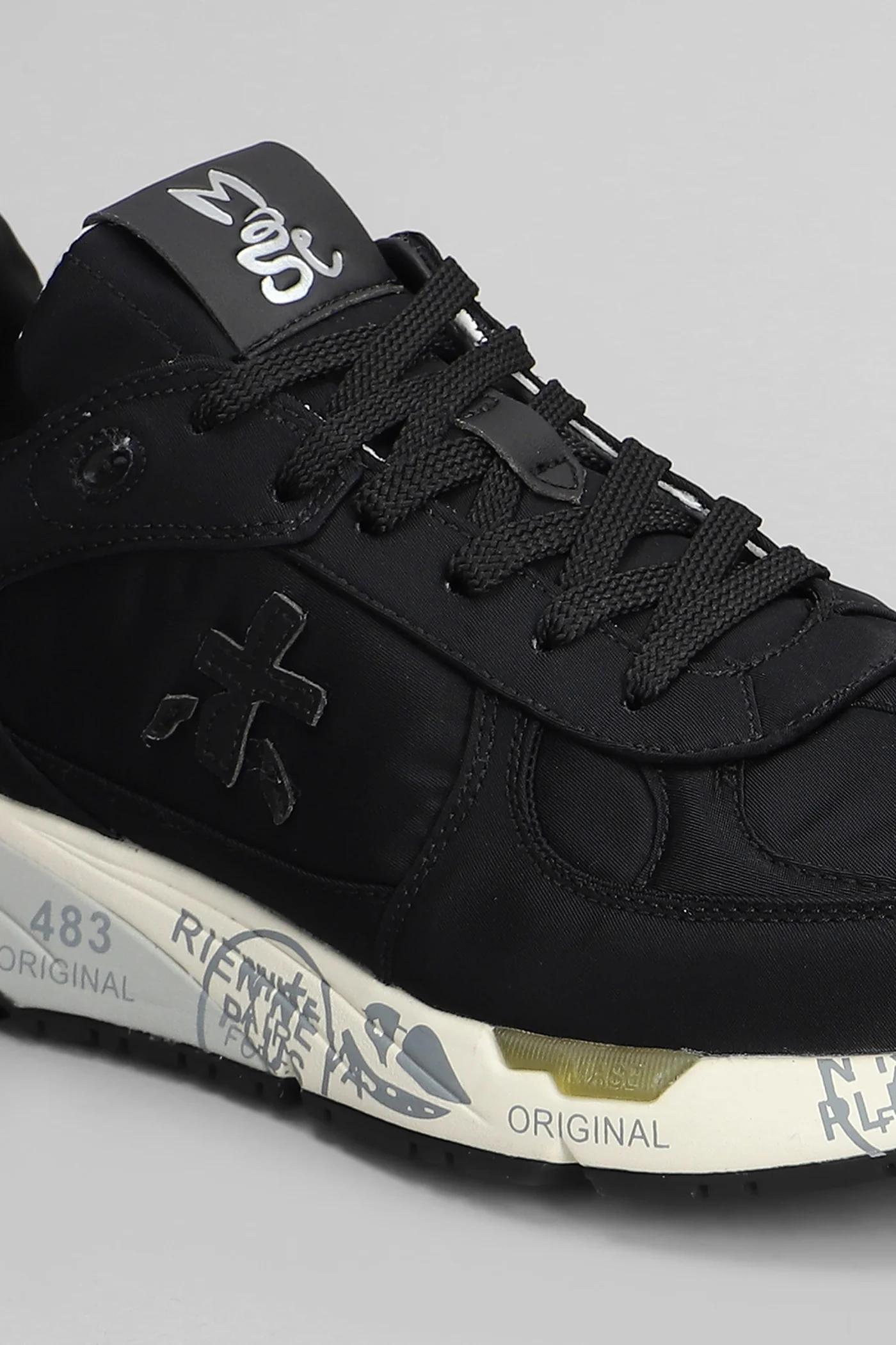 Mase Sneakers in black fabric - Image 5