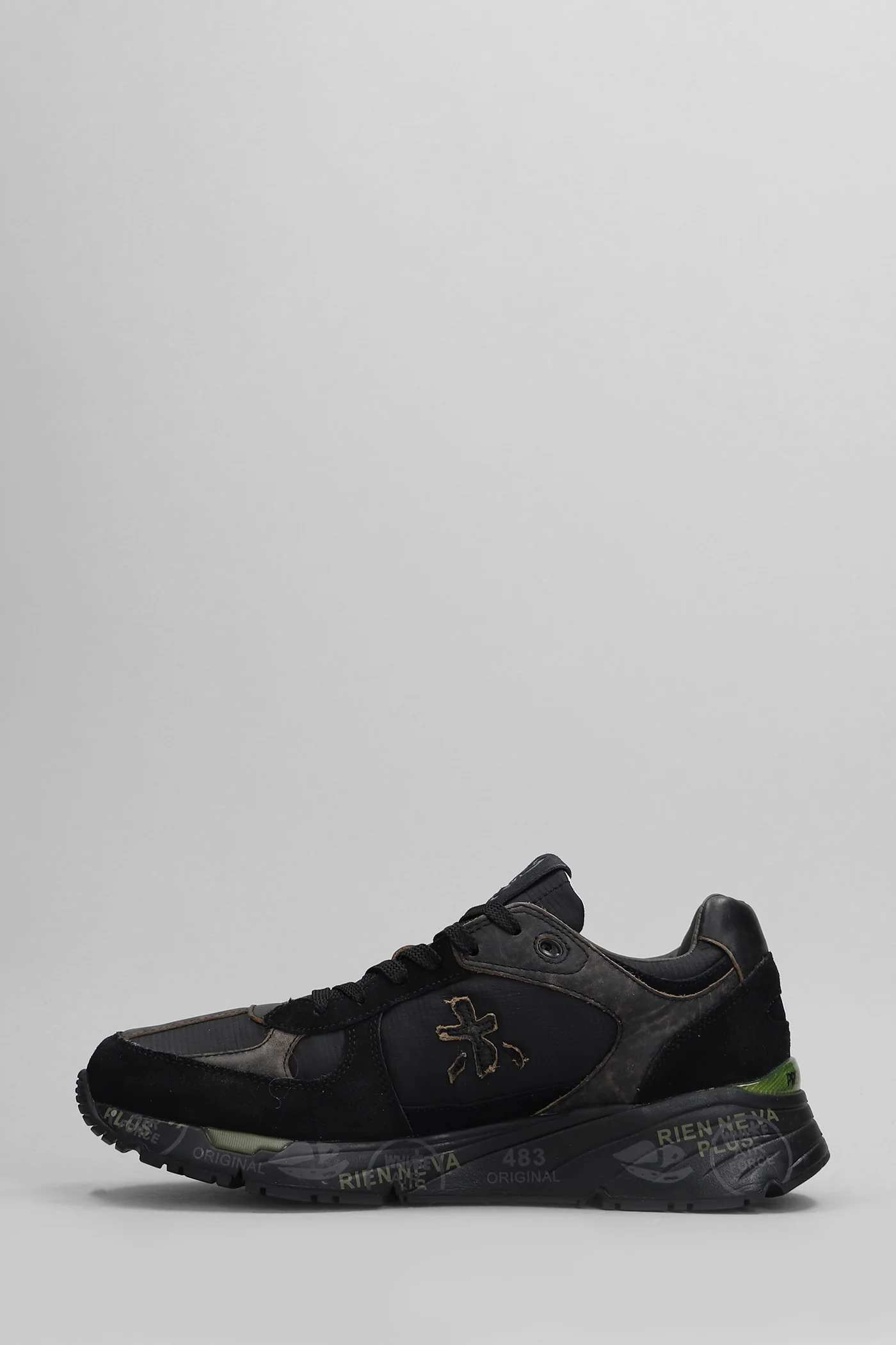 Mase Sneakers in black Suede and fabric - Image 3