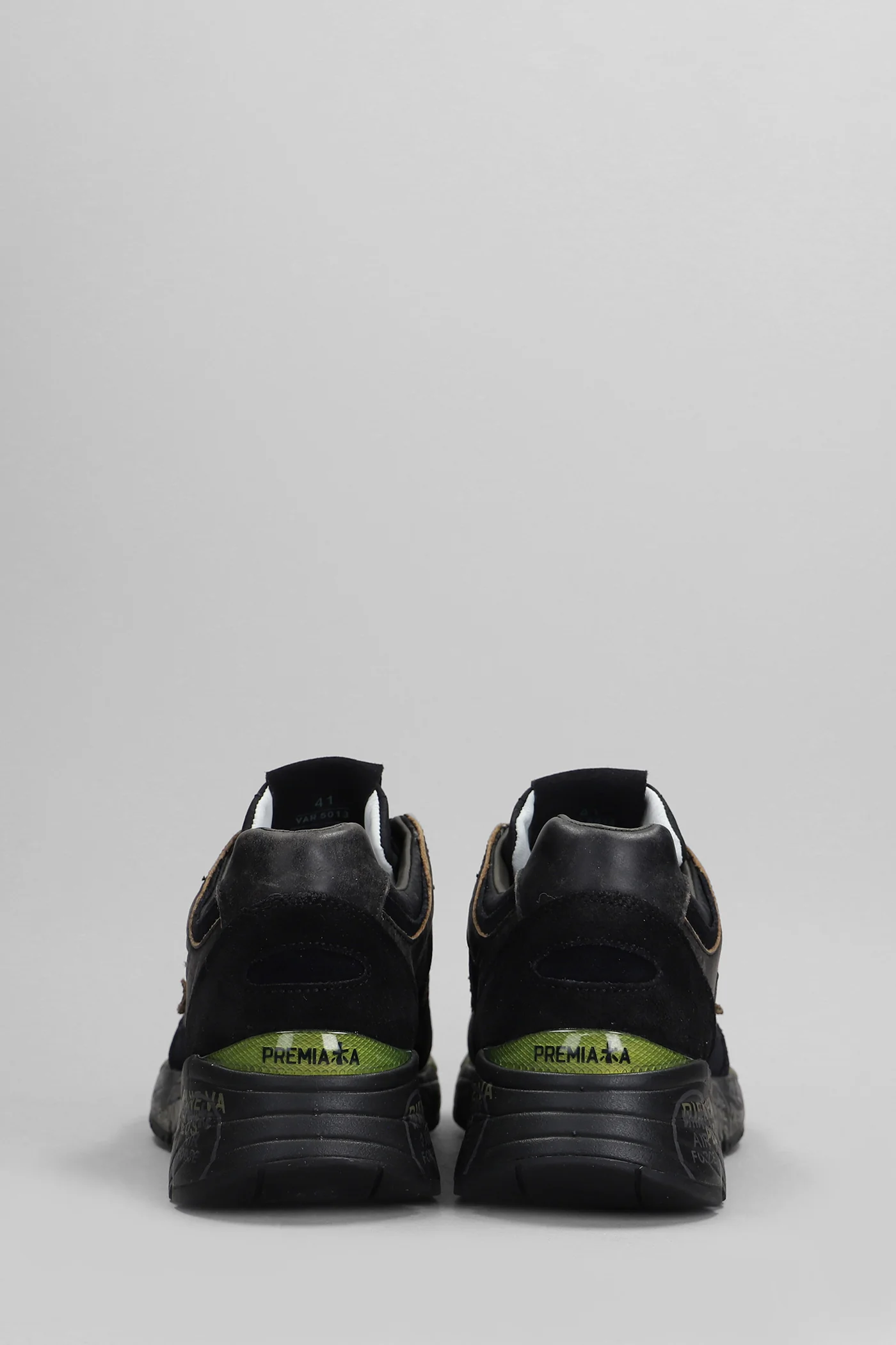 Mase Sneakers in black Suede and fabric - Image 4