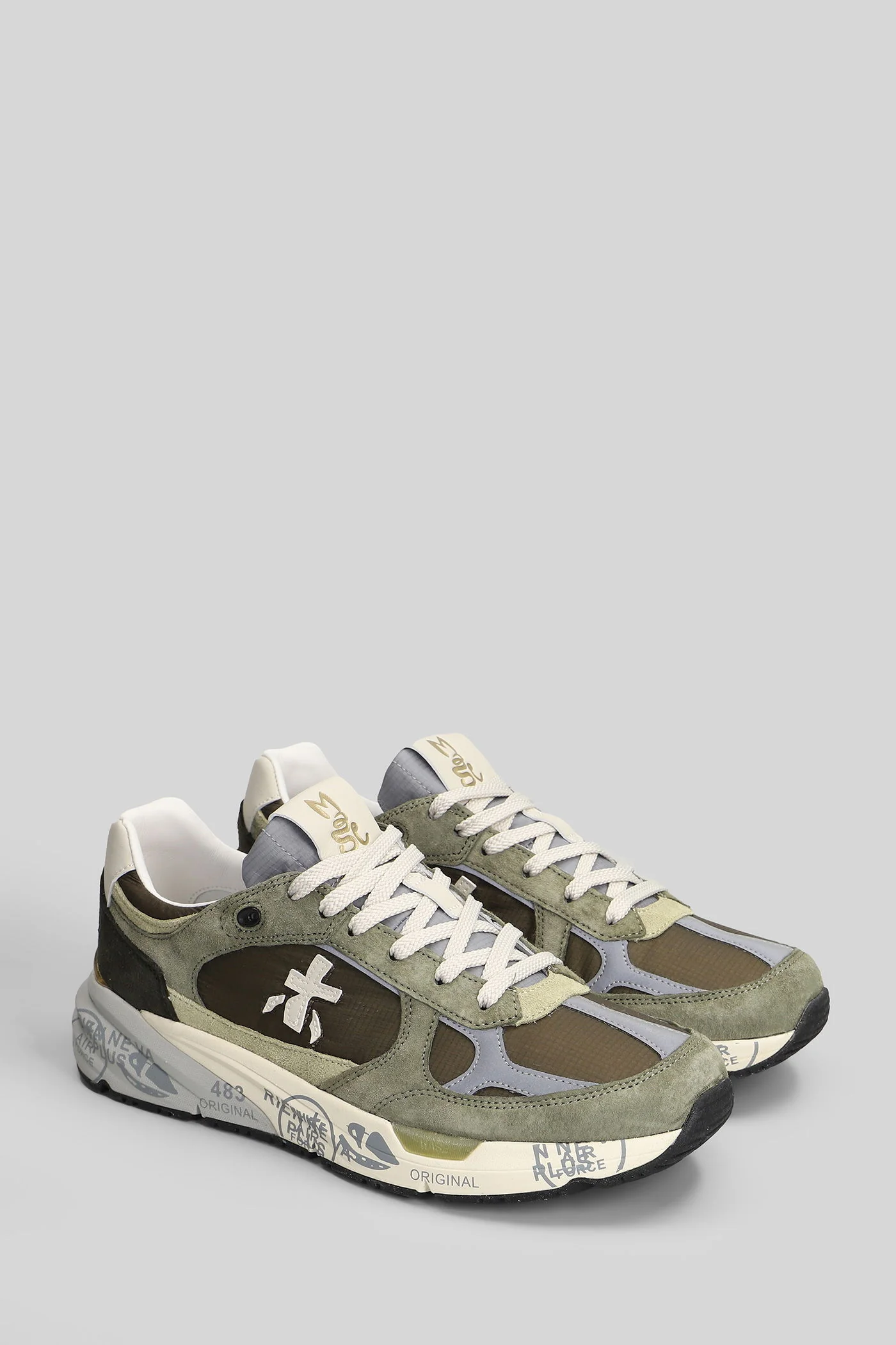 Mase Sneakers in green Suede and fabric - Image 2