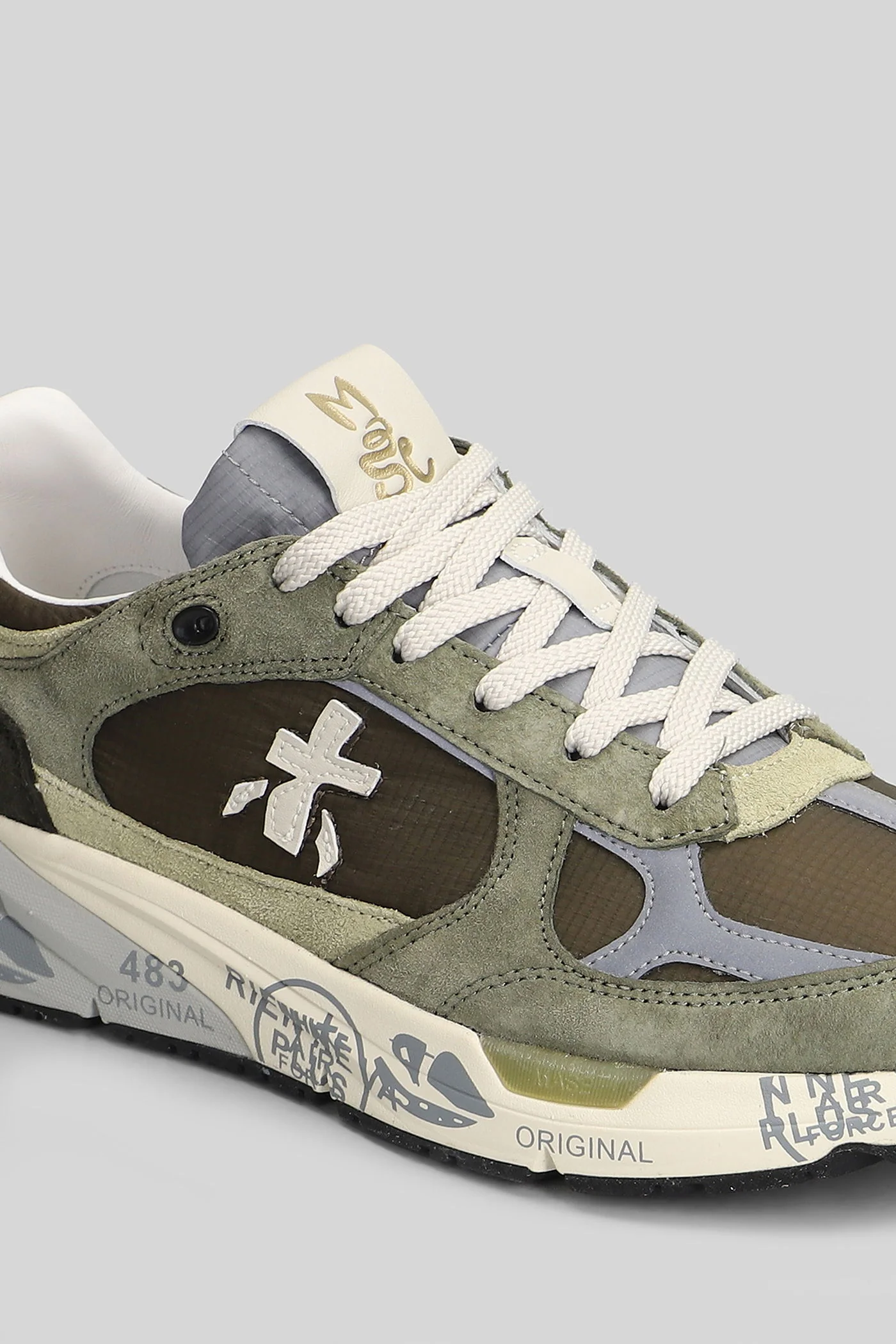 Mase Sneakers in green Suede and fabric - Image 5