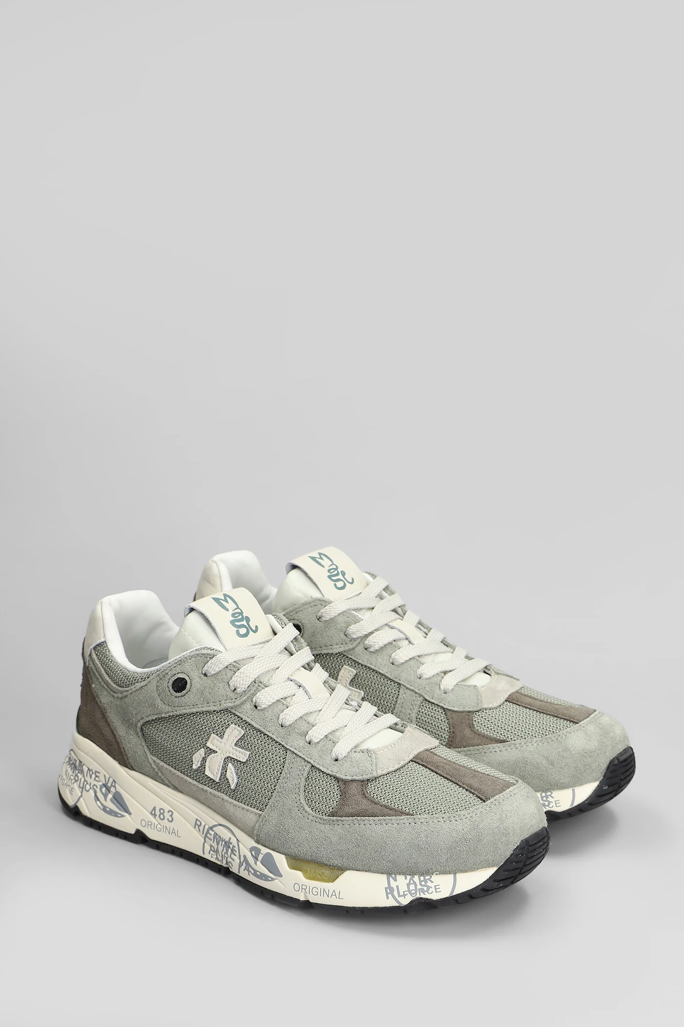 Mase Sneakers in grey Suede and fabric - Image 2