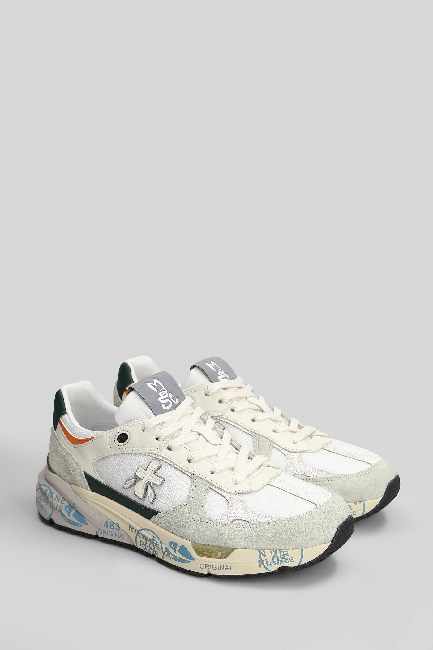 Mase Sneakers in white Suede and fabric - Image 2