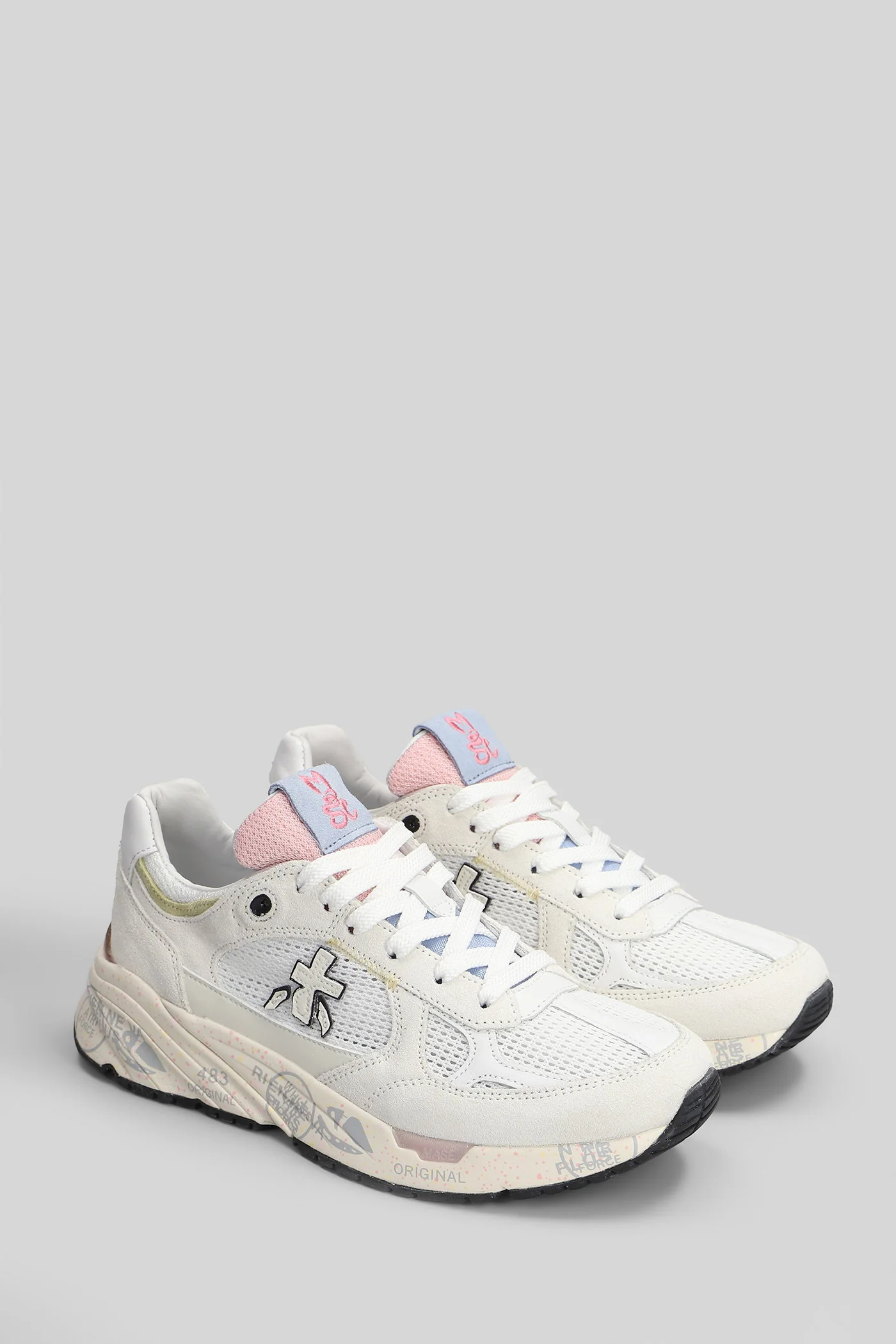 Mase Sneakers in white Suede and fabric - Image 2