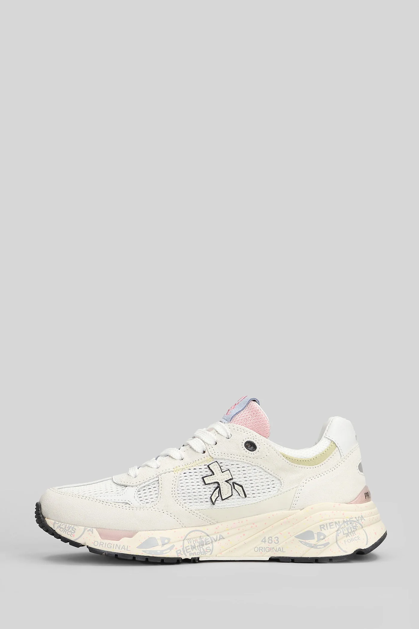 Mase Sneakers in white Suede and fabric - Image 3