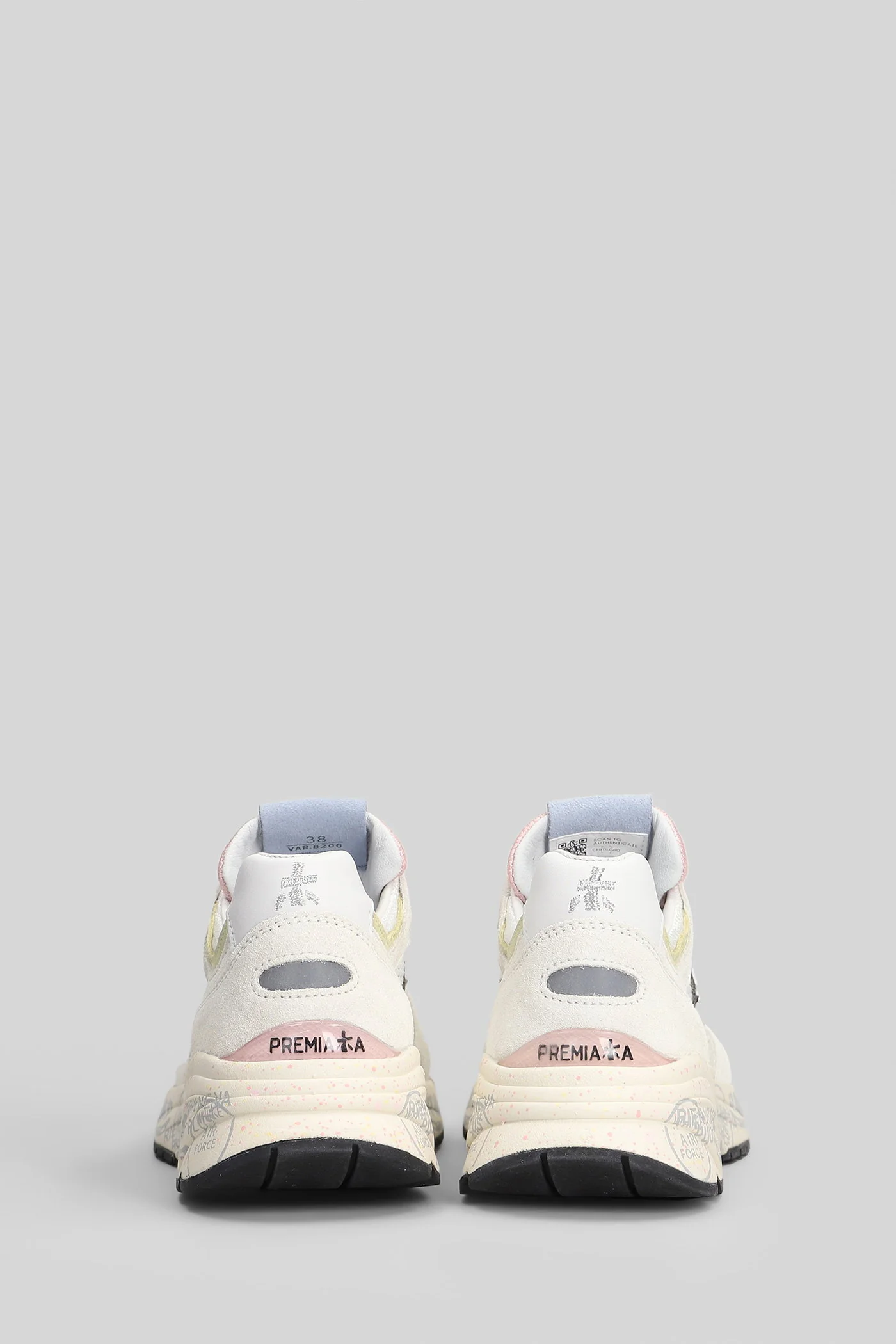 Mase Sneakers in white Suede and fabric - Image 4
