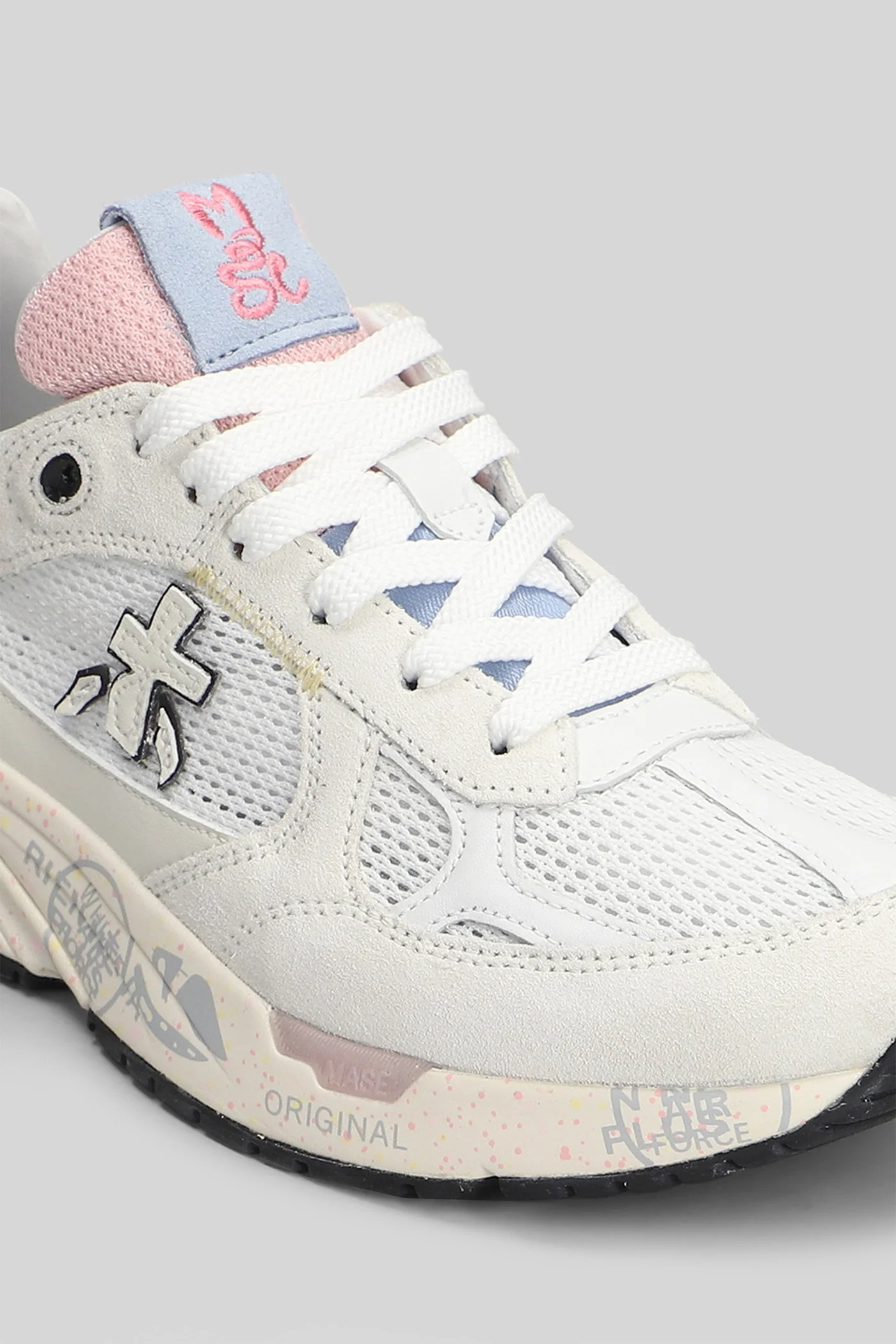 Mase Sneakers in white Suede and fabric - Image 5