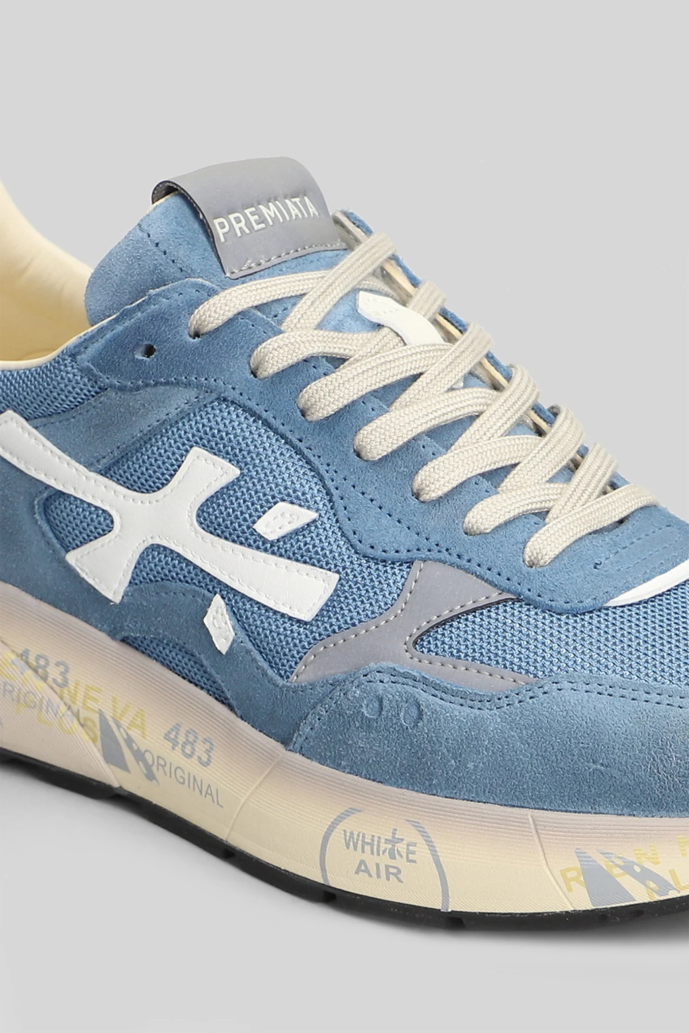 Mick 0.1 Sneakers in cyan Suede and fabric - Image 5