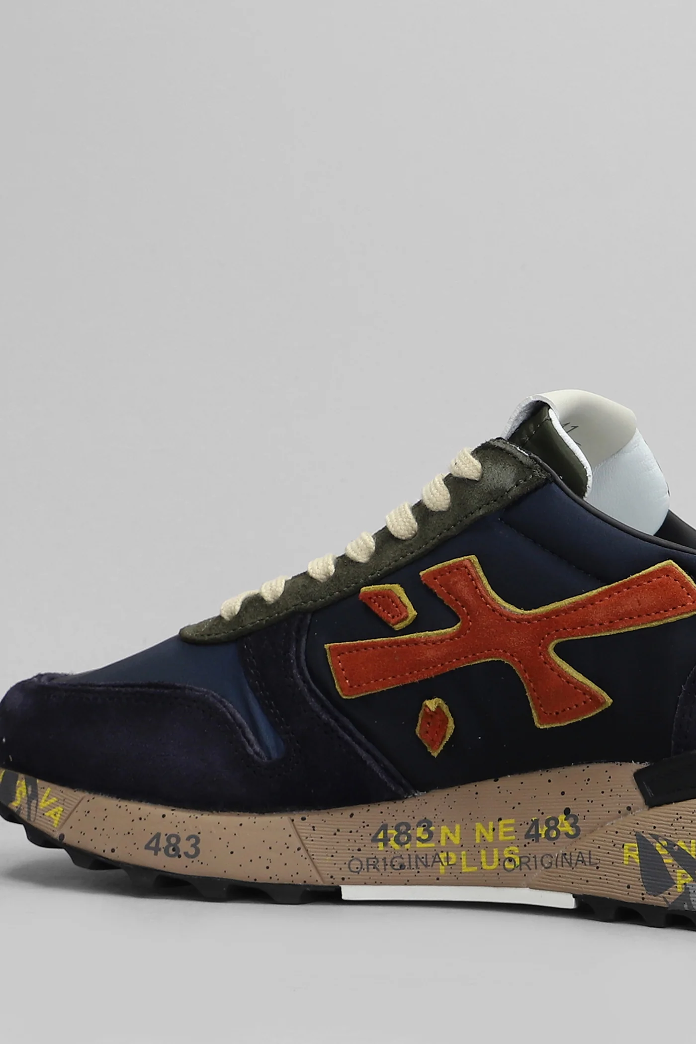 Mick Sneakers in blue Suede and fabric - Image 5