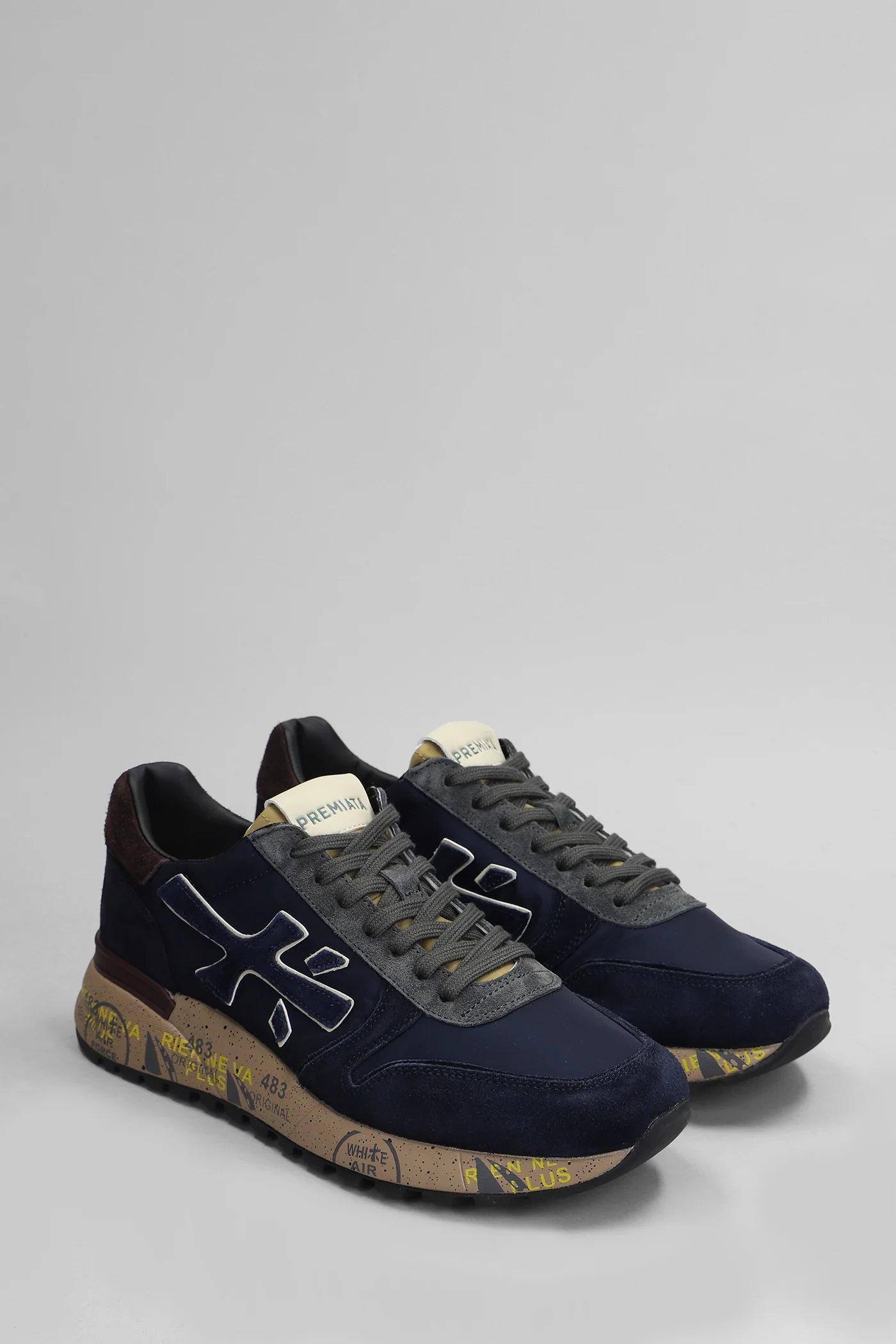 Mick Sneakers in blue Suede and fabric - Image 2
