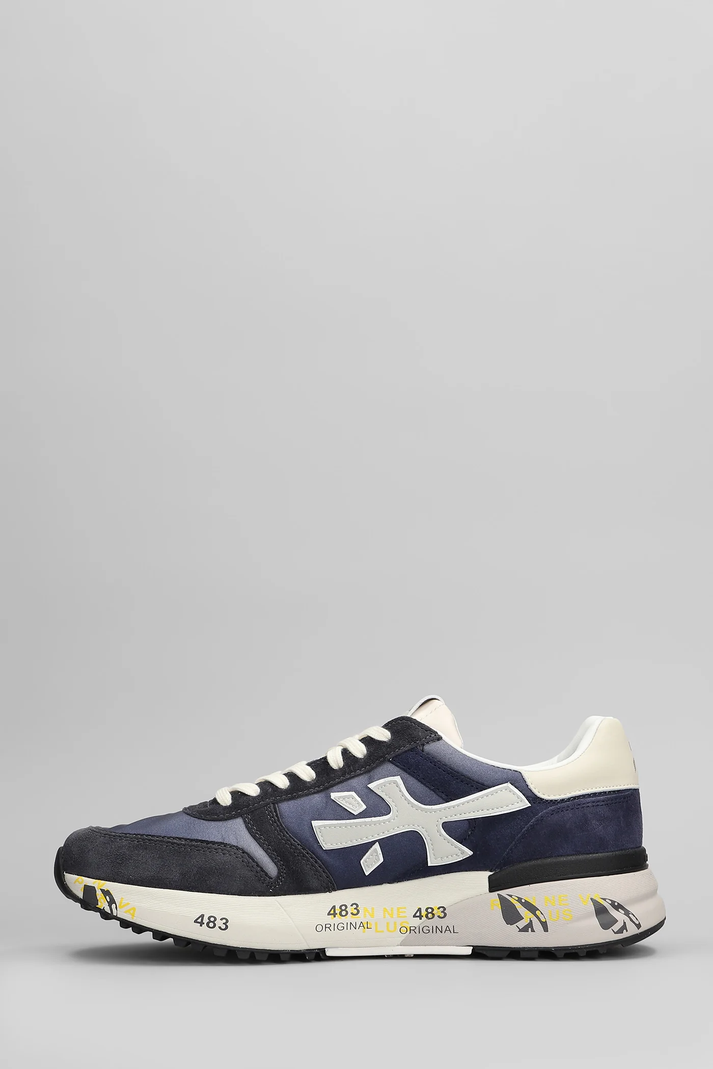 Mick Sneakers in blue Suede and fabric - Image 3