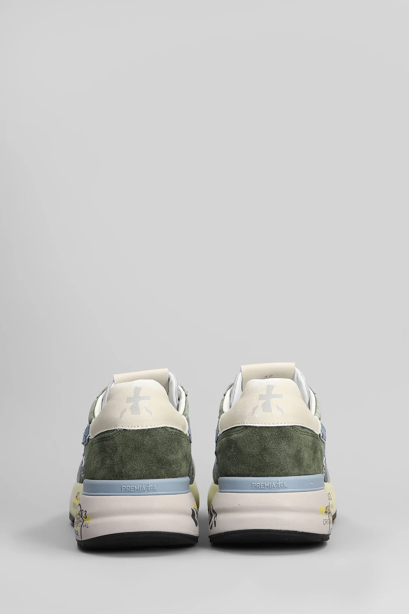 Mick Sneakers in green Suede and fabric - Image 4