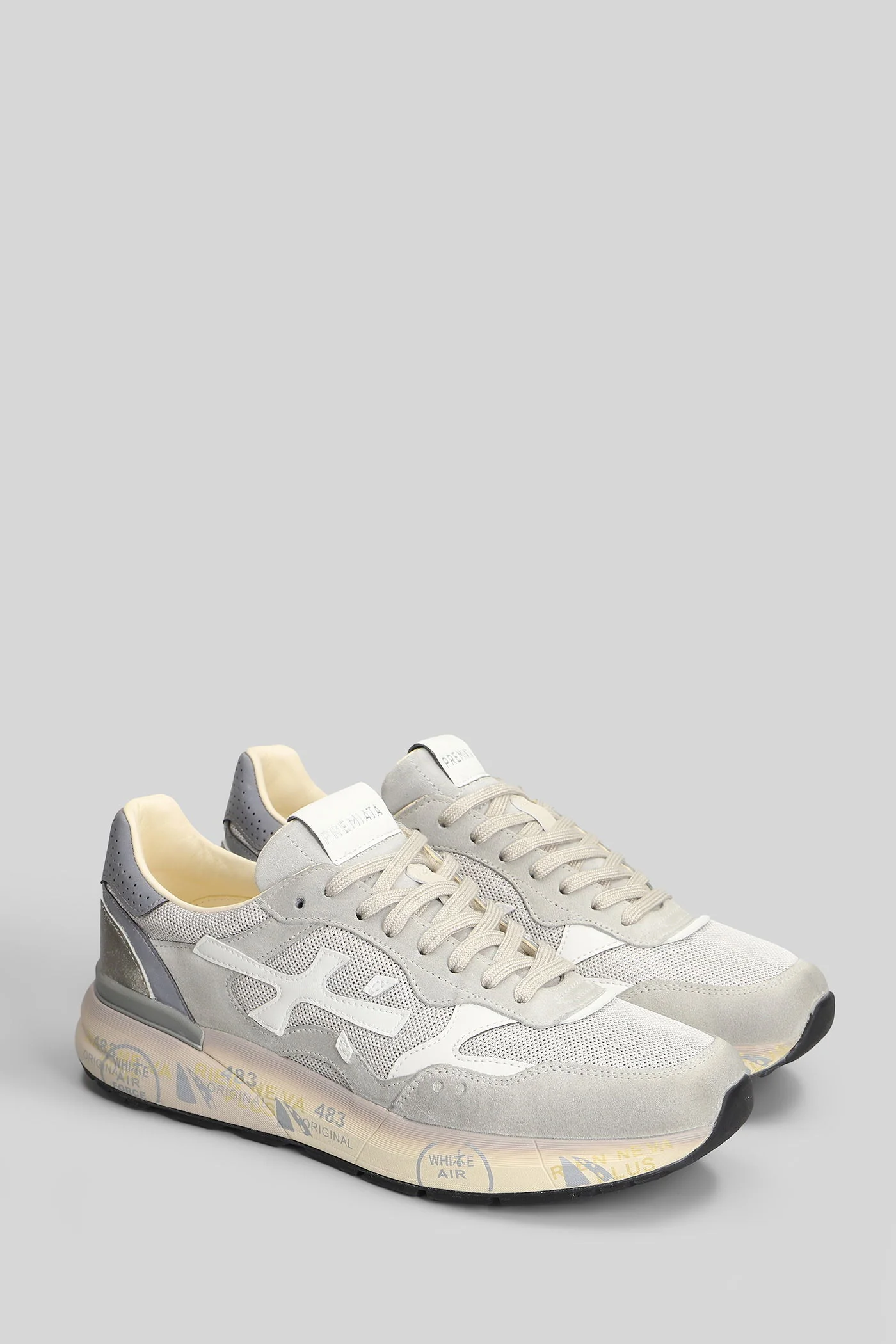 Mick Sneakers in grey Suede and fabric - Image 2