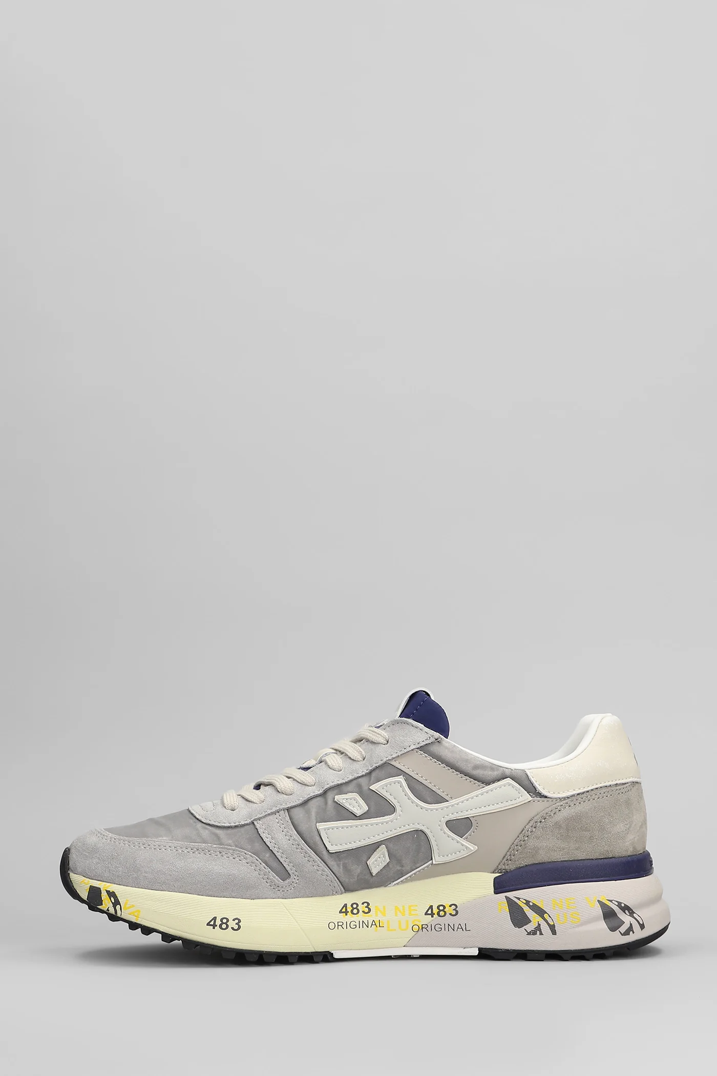 Mick Sneakers in grey Suede and fabric - Image 3