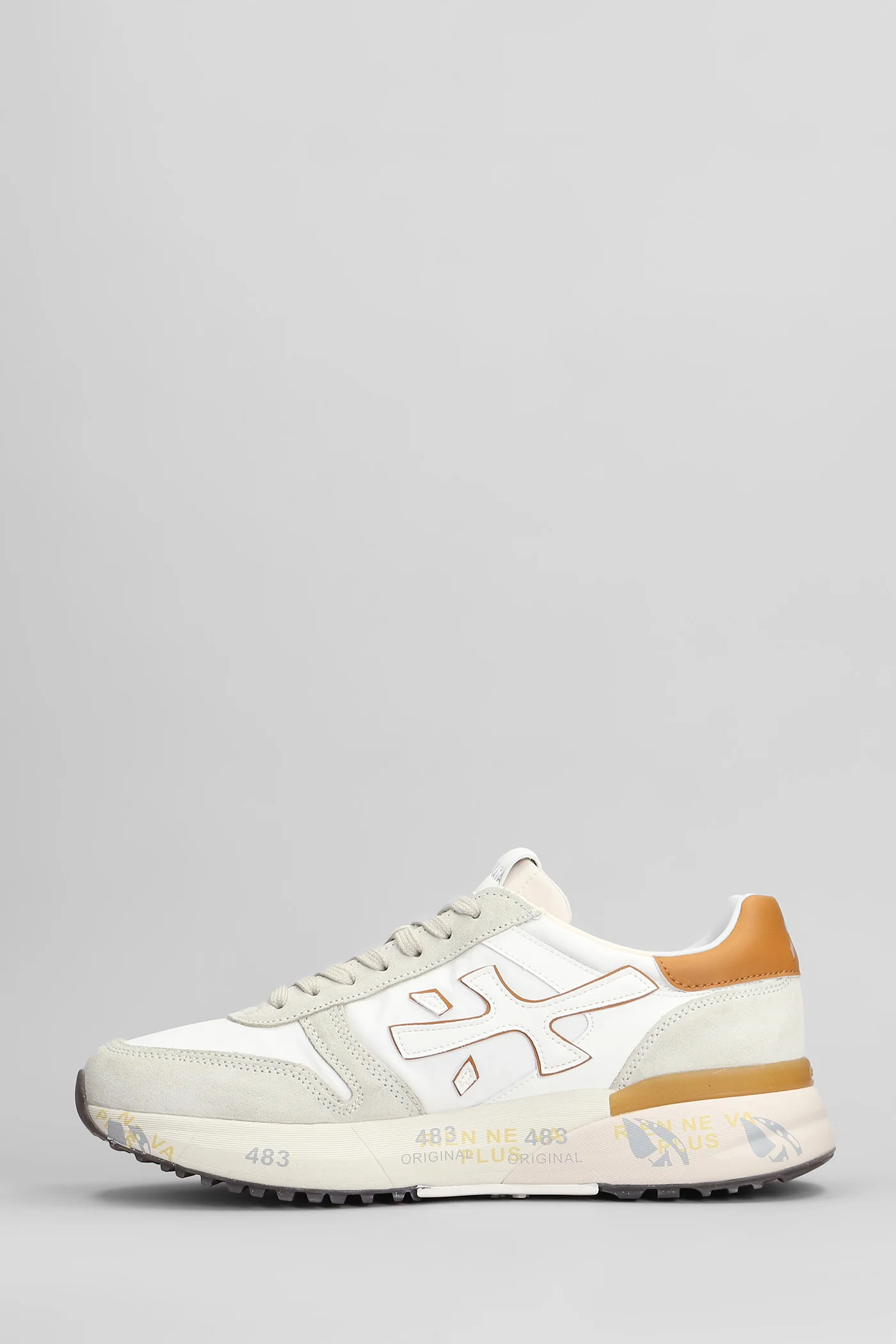 Mick Sneakers in white Suede and fabric - Image 3