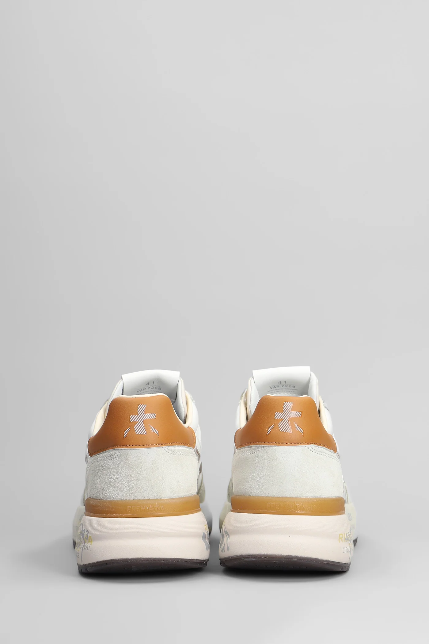 Mick Sneakers in white Suede and fabric - Image 4