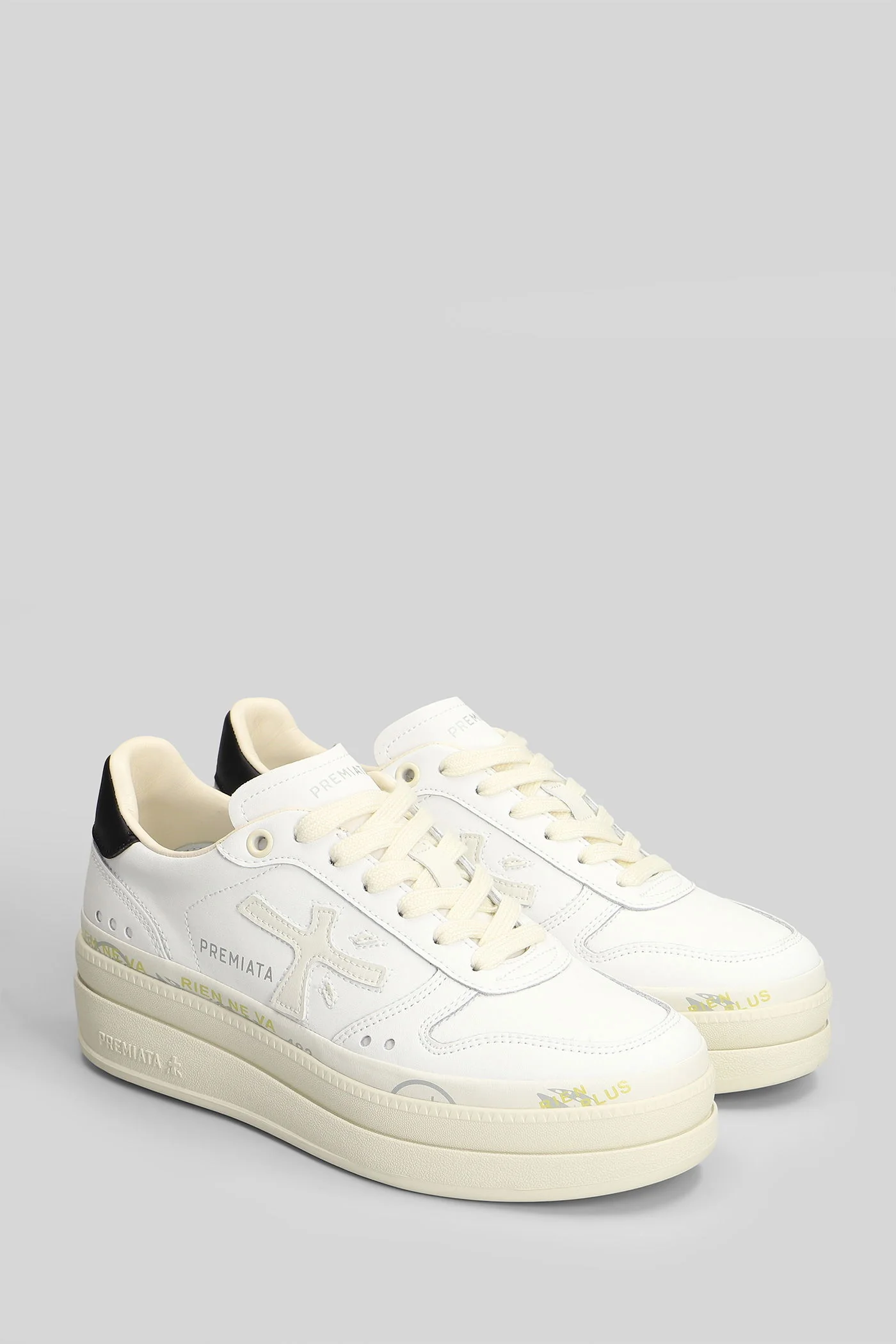 Micol Sneakers in white leather - Image 2