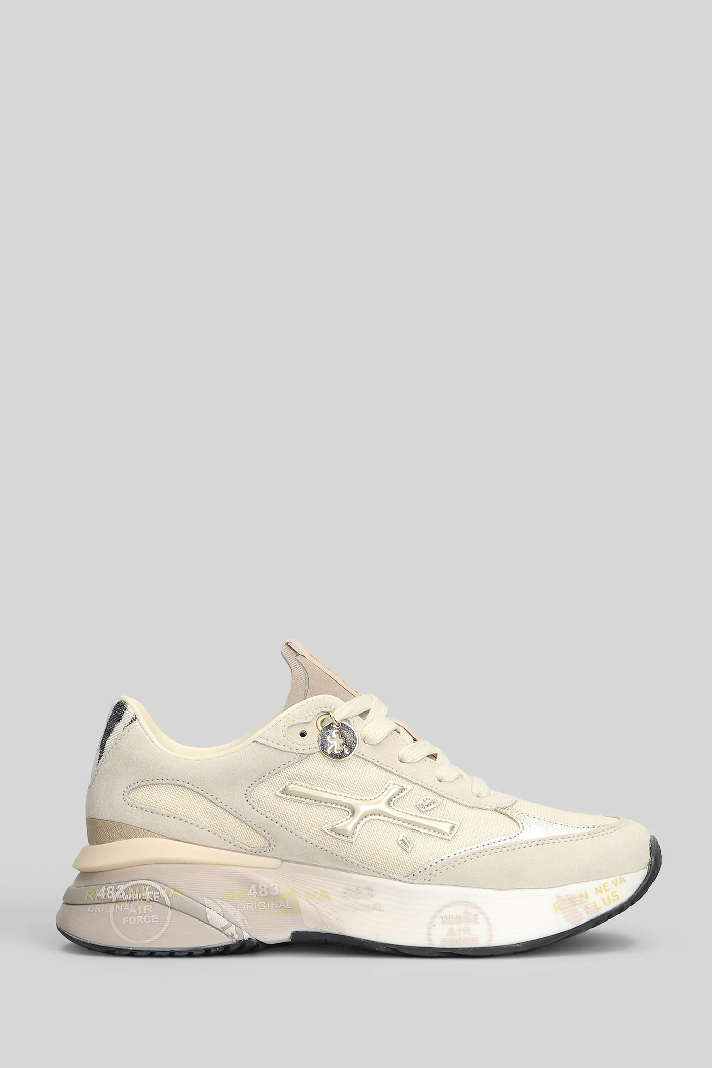 Moerun Sneakers in beige Suede and fabric