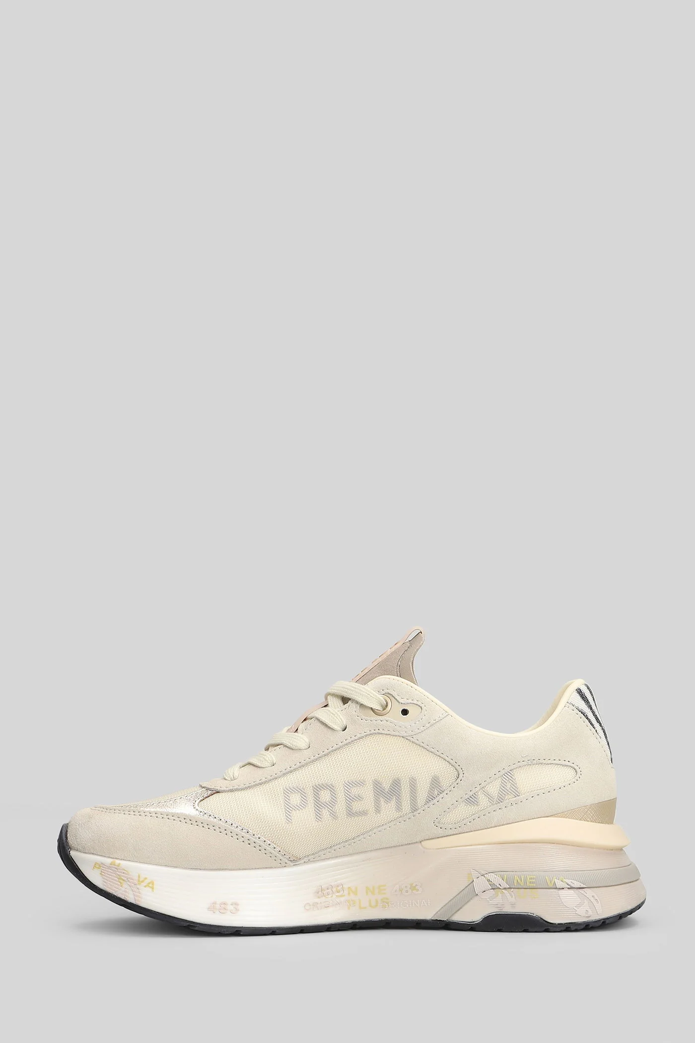 Moerun Sneakers in beige Suede and fabric - Image 3