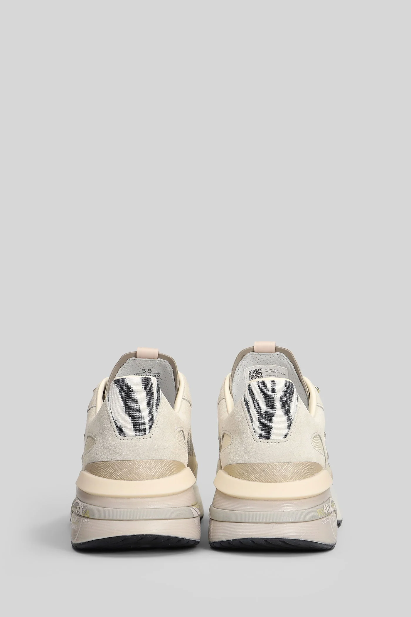Moerun Sneakers in beige Suede and fabric - Image 4