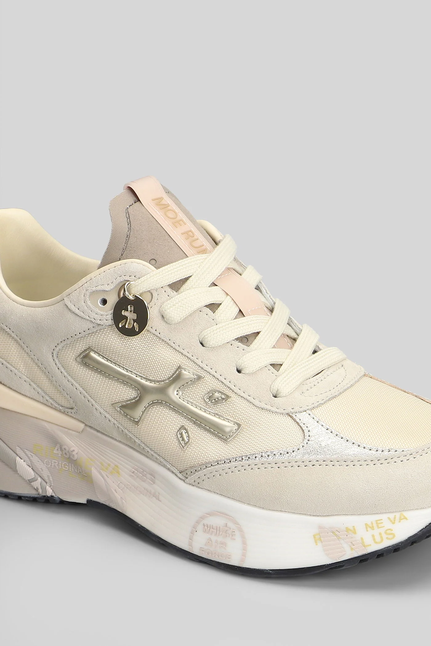 Moerun Sneakers in beige Suede and fabric - Image 5