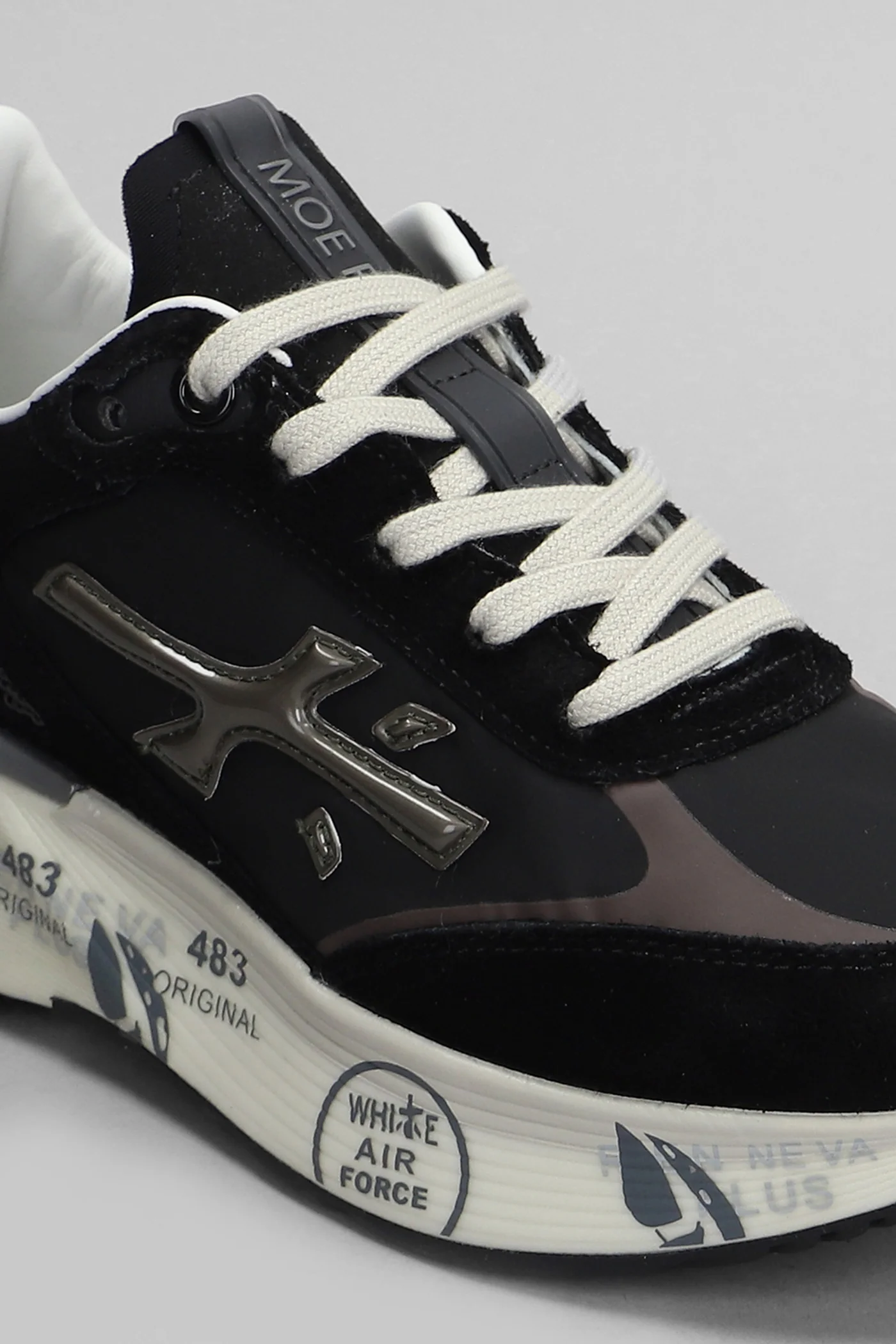 Moerun Sneakers in black Suede and fabric - Image 5
