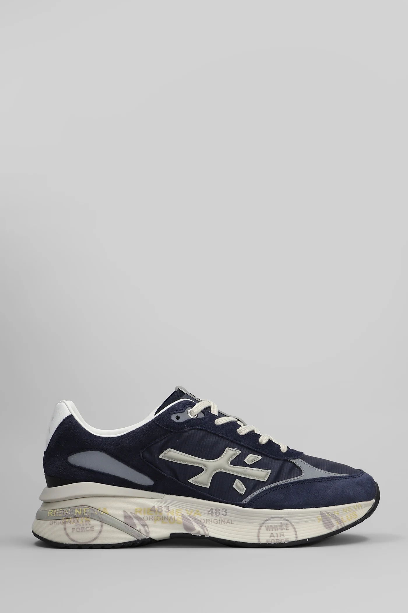 Moerun Sneakers in blue Suede and fabric