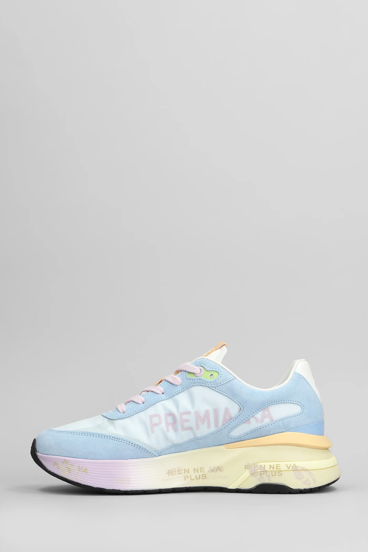 Moerun Sneakers in cyan Suede and fabric - Image 3