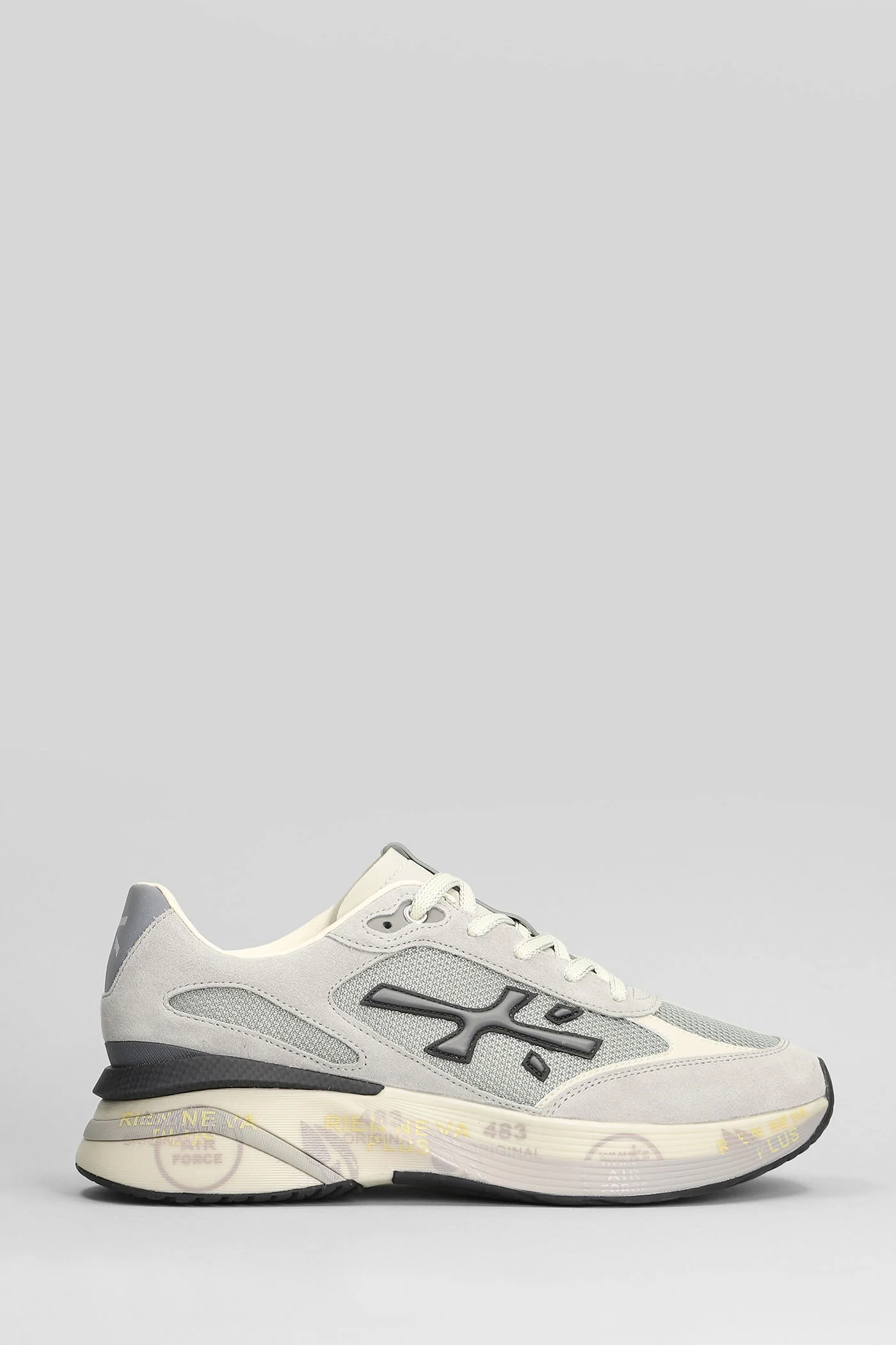 Moerun Sneakers in grey Suede and fabric